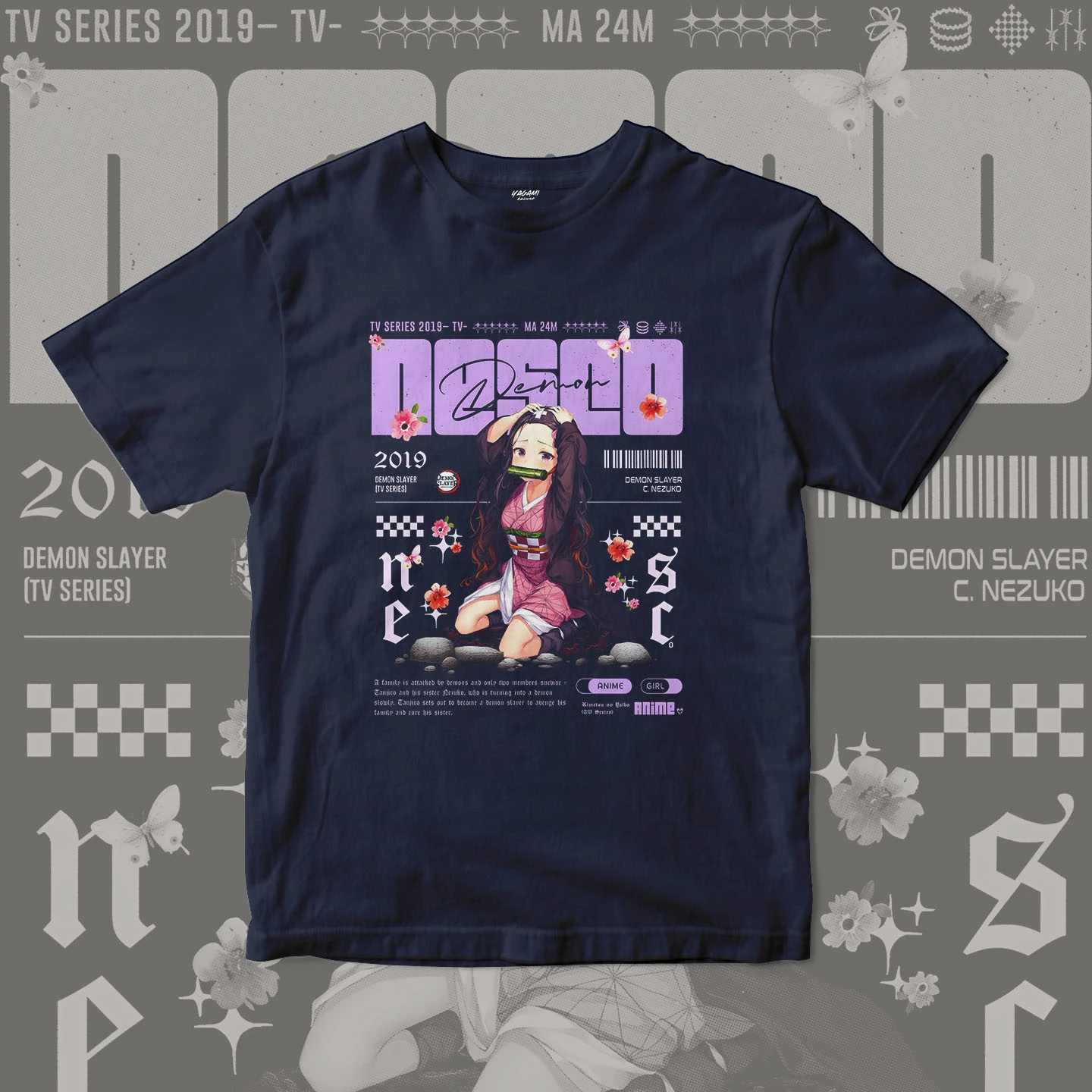Nezuko Blossom Dream | Unisex Jersey Short Sleeve Tee - Image 7