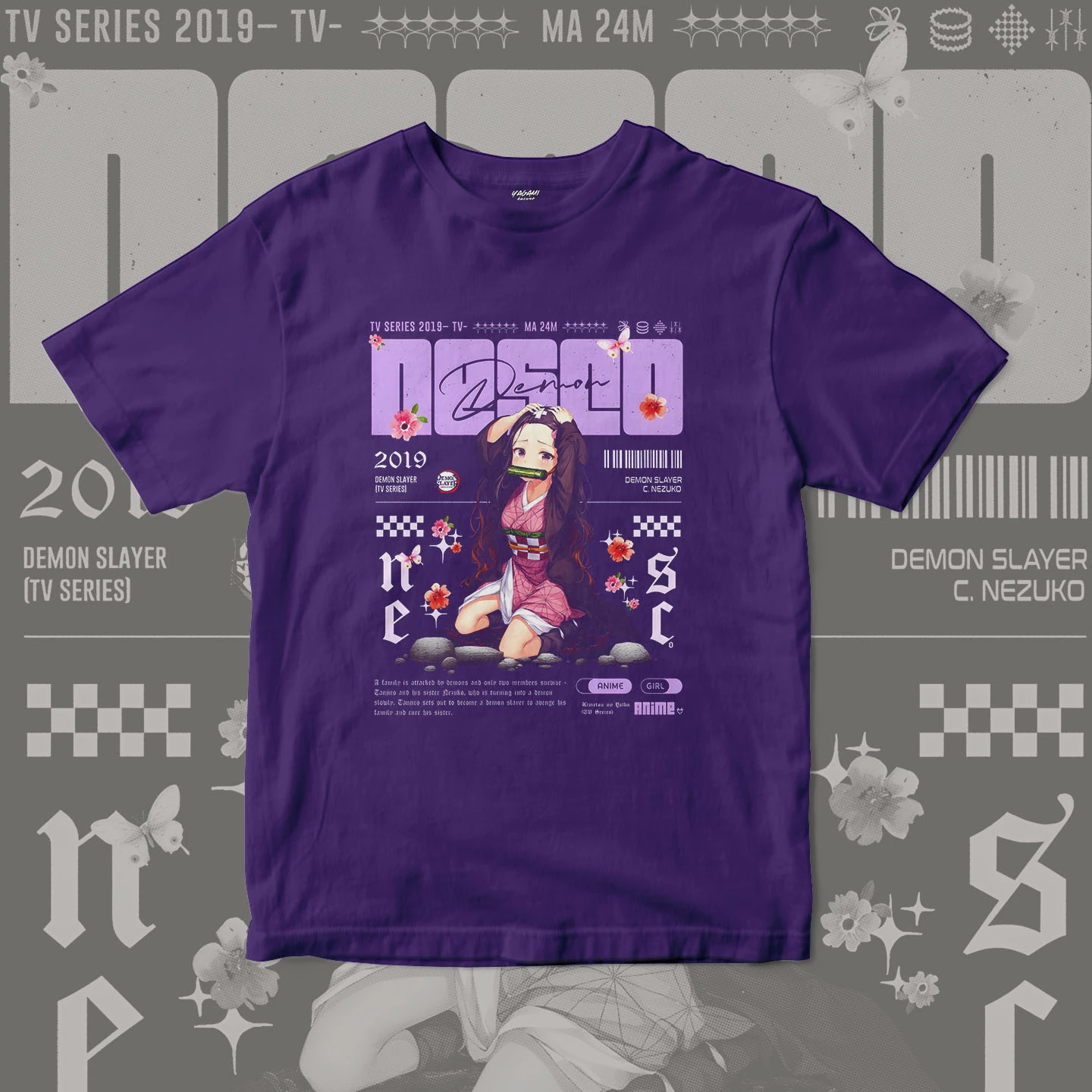 Nezuko Blossom Dream | Unisex Jersey Short Sleeve Tee - Image 5