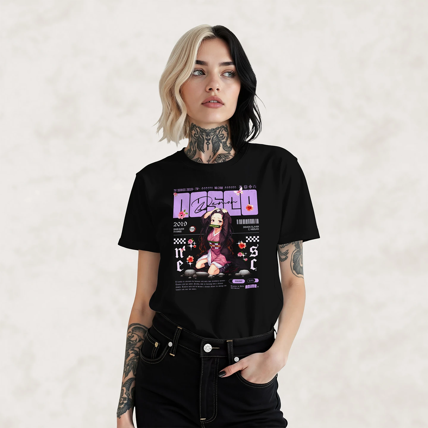 Nezuko Blossom Dream | Unisex Jersey Short Sleeve Tee - Image 2