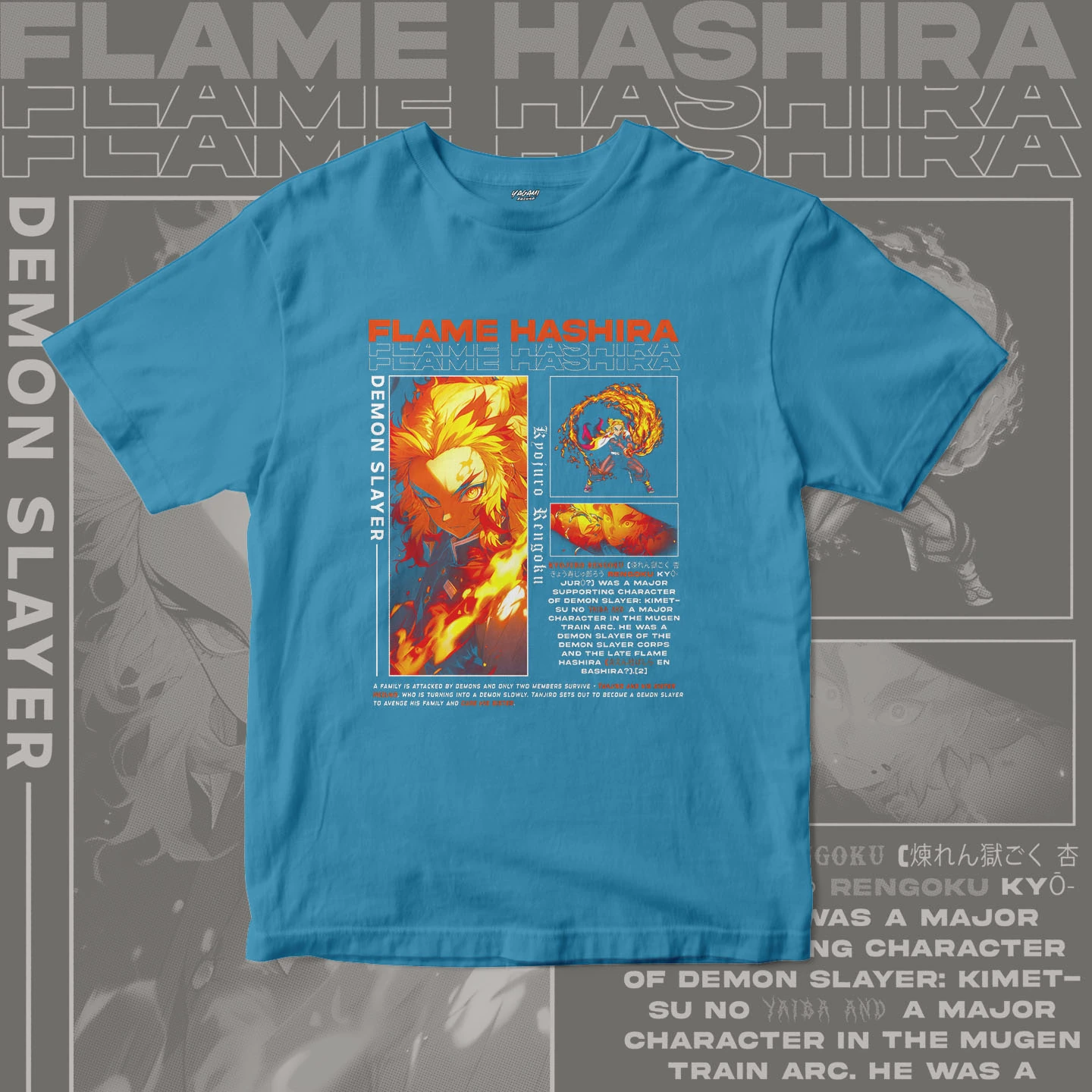 Kyojuro Rengoku Flame | Unisex Jersey Short Sleeve Tee - Image 15