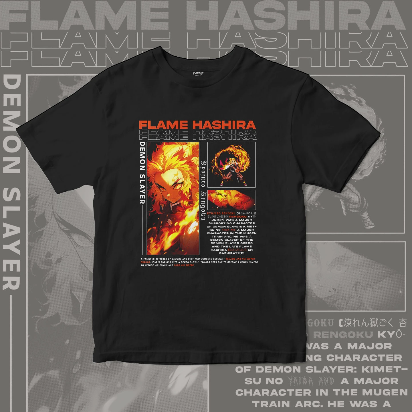 Kyojuro Rengoku Flame | Unisex Jersey Short Sleeve Tee - Image 3
