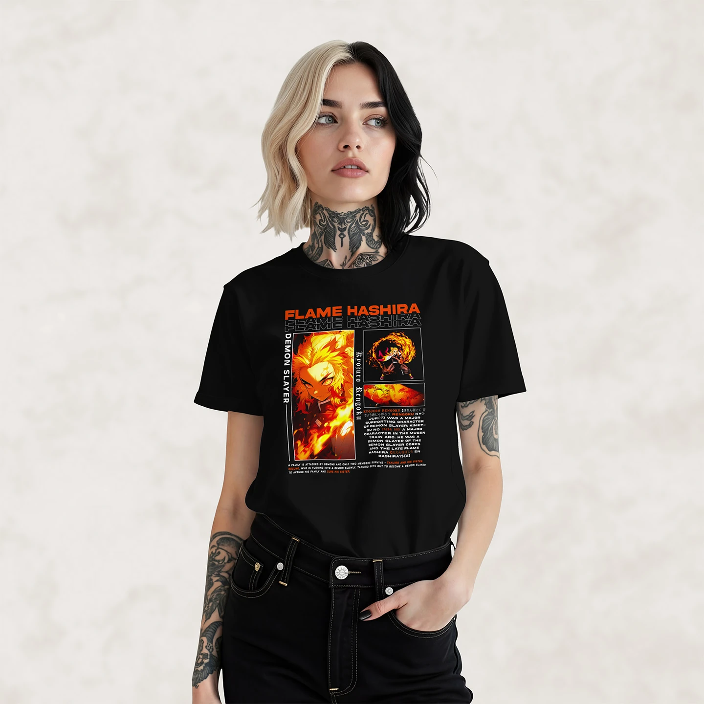 Kyojuro Rengoku Flame | Unisex Jersey Short Sleeve Tee - Image 2