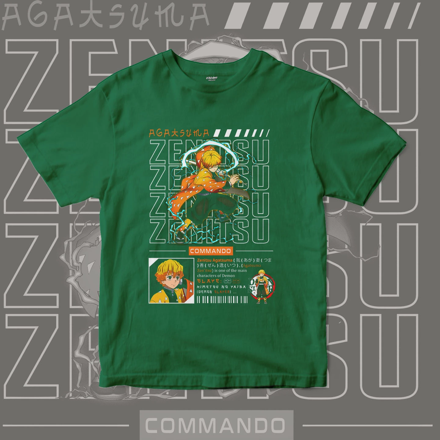 Zenitsu Agatsuma Thunder | Unisex Jersey Short Sleeve Tee - Image 9