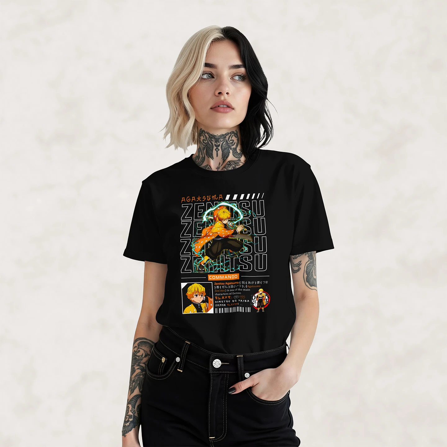 Zenitsu Agatsuma Thunder | Unisex Jersey Short Sleeve Tee - Image 2