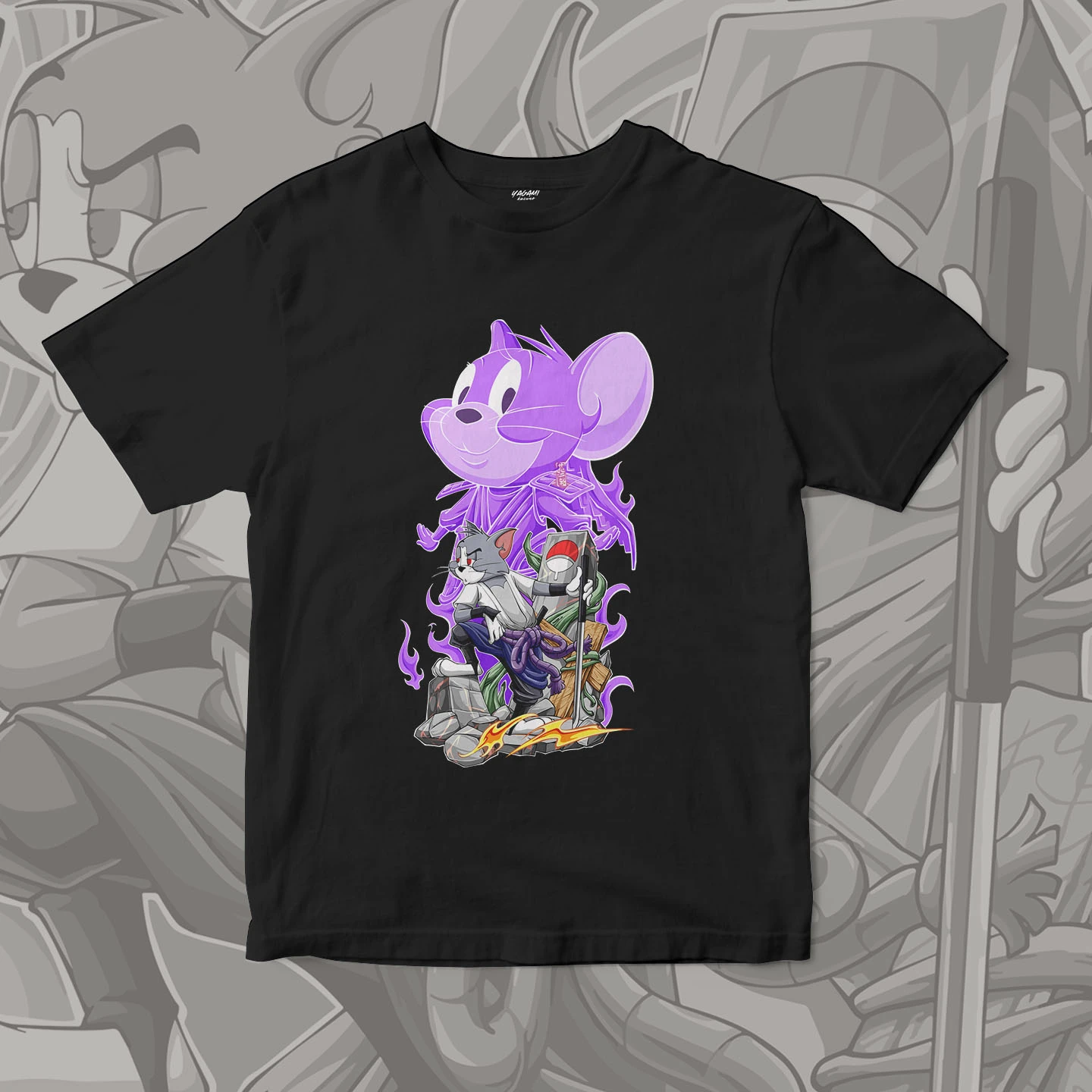 Tom Jerry Spirit Warrior | Unisex Jersey Short Sleeve Tee - Image 3