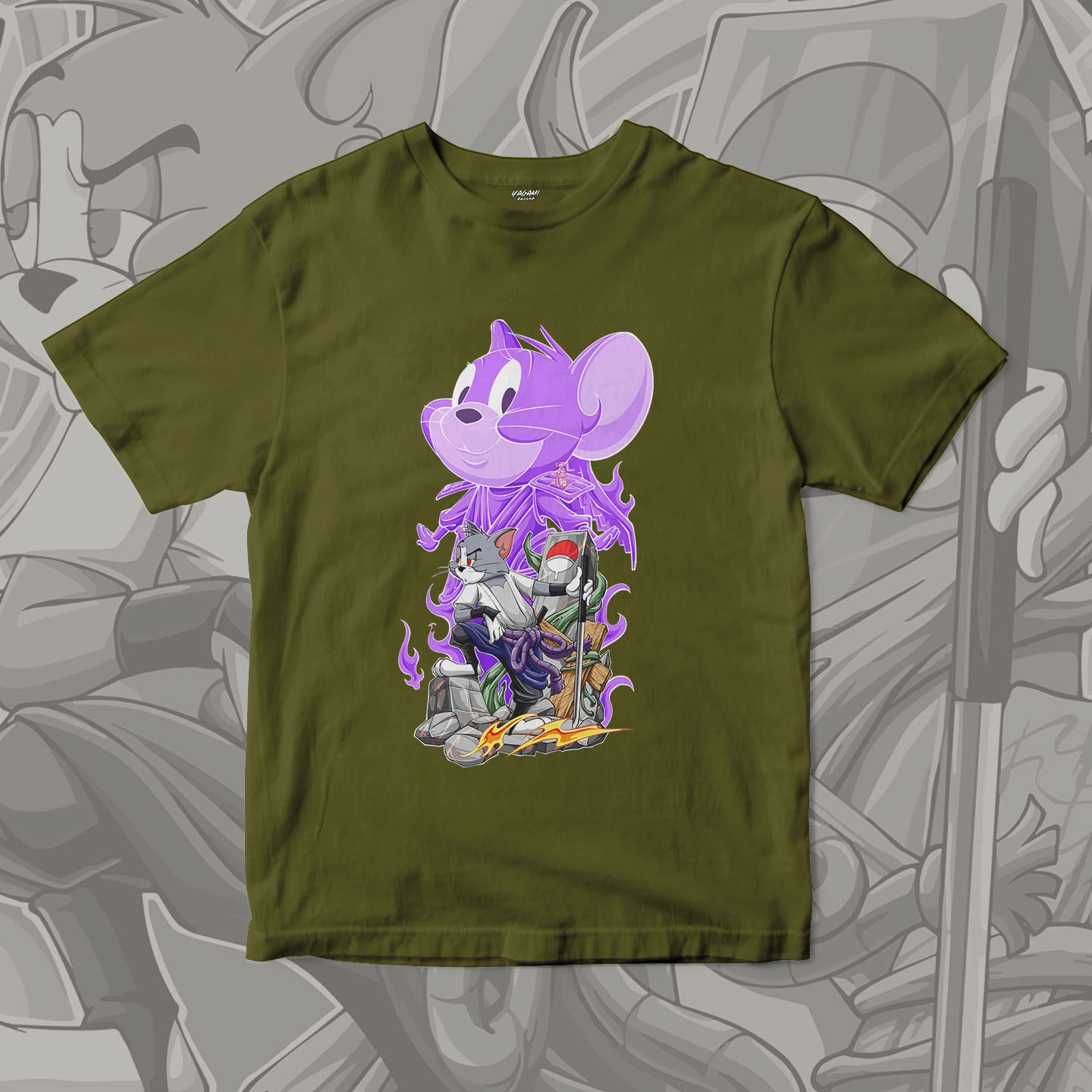Tom Jerry Spirit Warrior | Unisex Jersey Short Sleeve Tee - Image 6