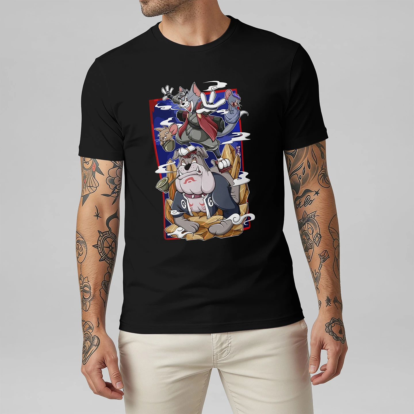 Tom Jerry Spike Ninja | Unisex Jersey Short Sleeve Tee - Image 2