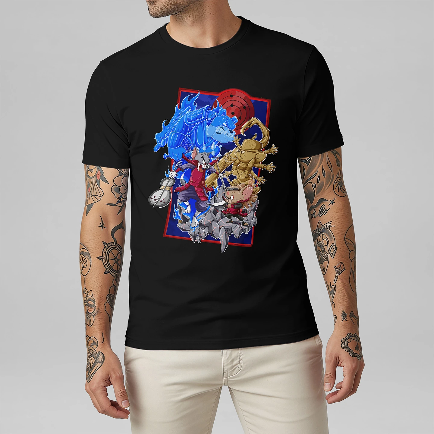 Tom Jerry Spike Battle | Unisex Jersey Short Sleeve Tee - Image 2