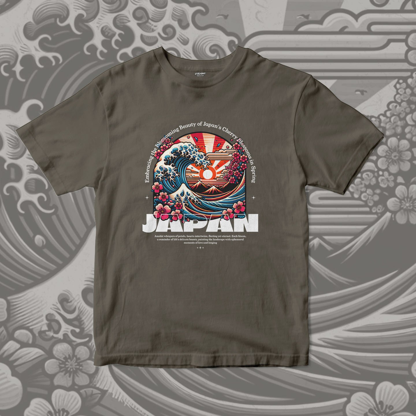 Sakura Wave Japan | Unisex Jersey Short Sleeve Tee - Image 5