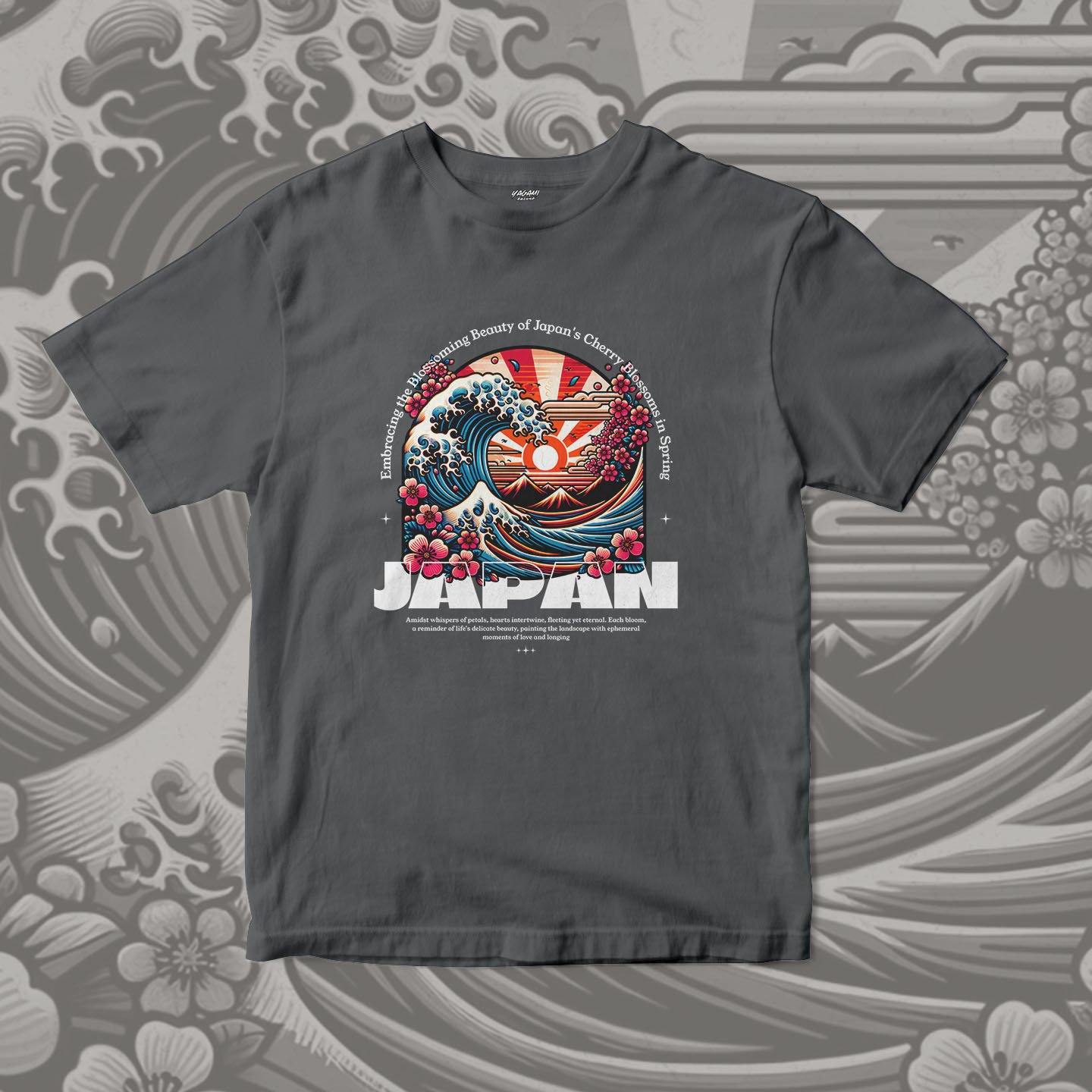 Sakura Wave Japan | Unisex Jersey Short Sleeve Tee - Image 6