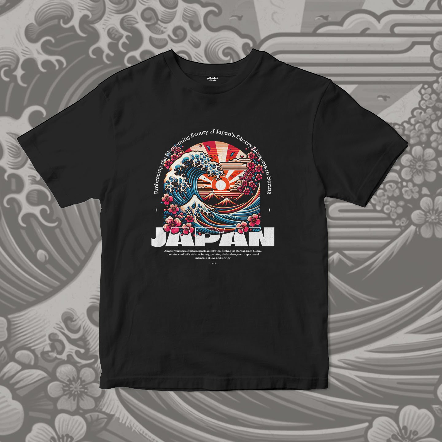 Sakura Wave Japan | Unisex Jersey Short Sleeve Tee - Image 3