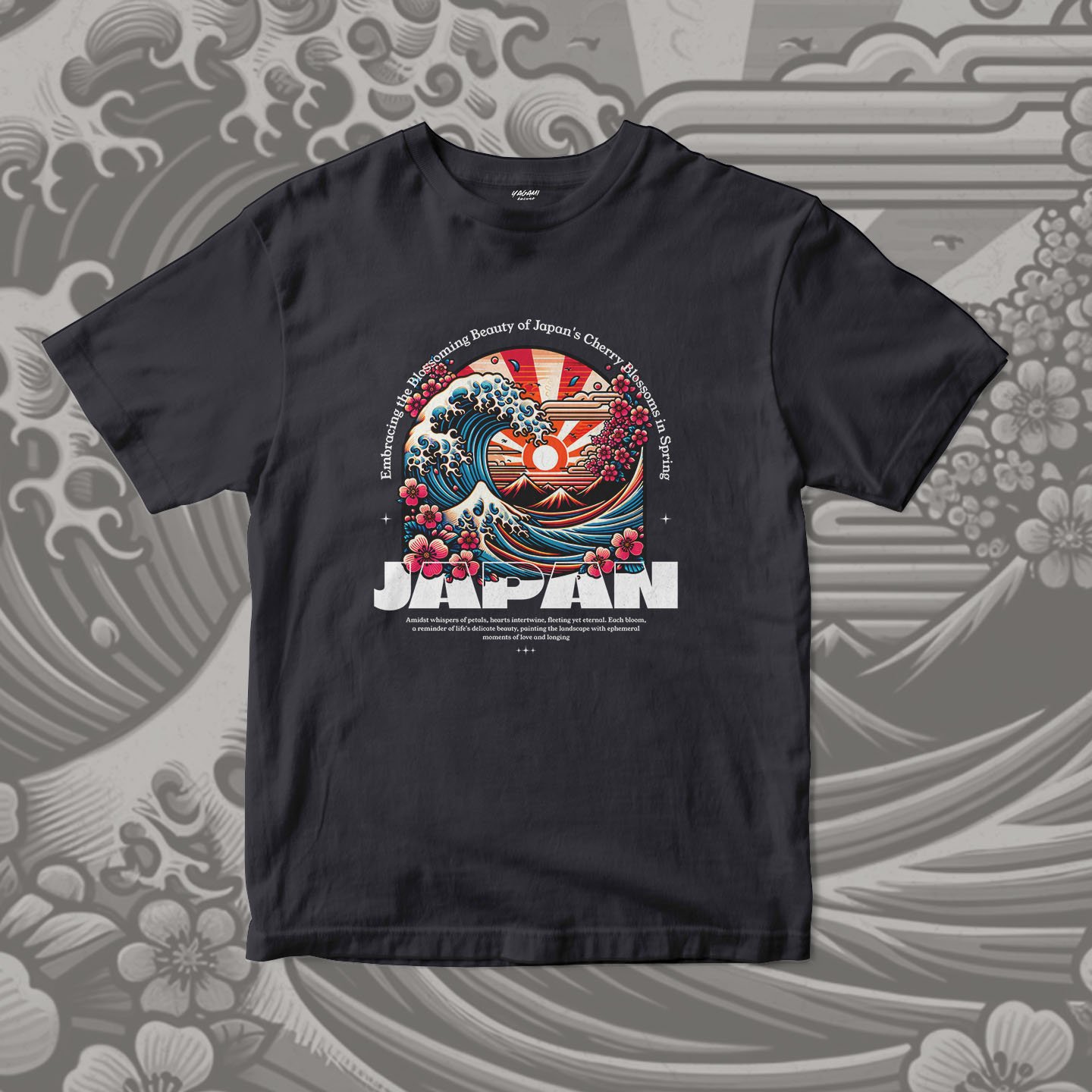 Sakura Wave Japan | Unisex Jersey Short Sleeve Tee - Image 8