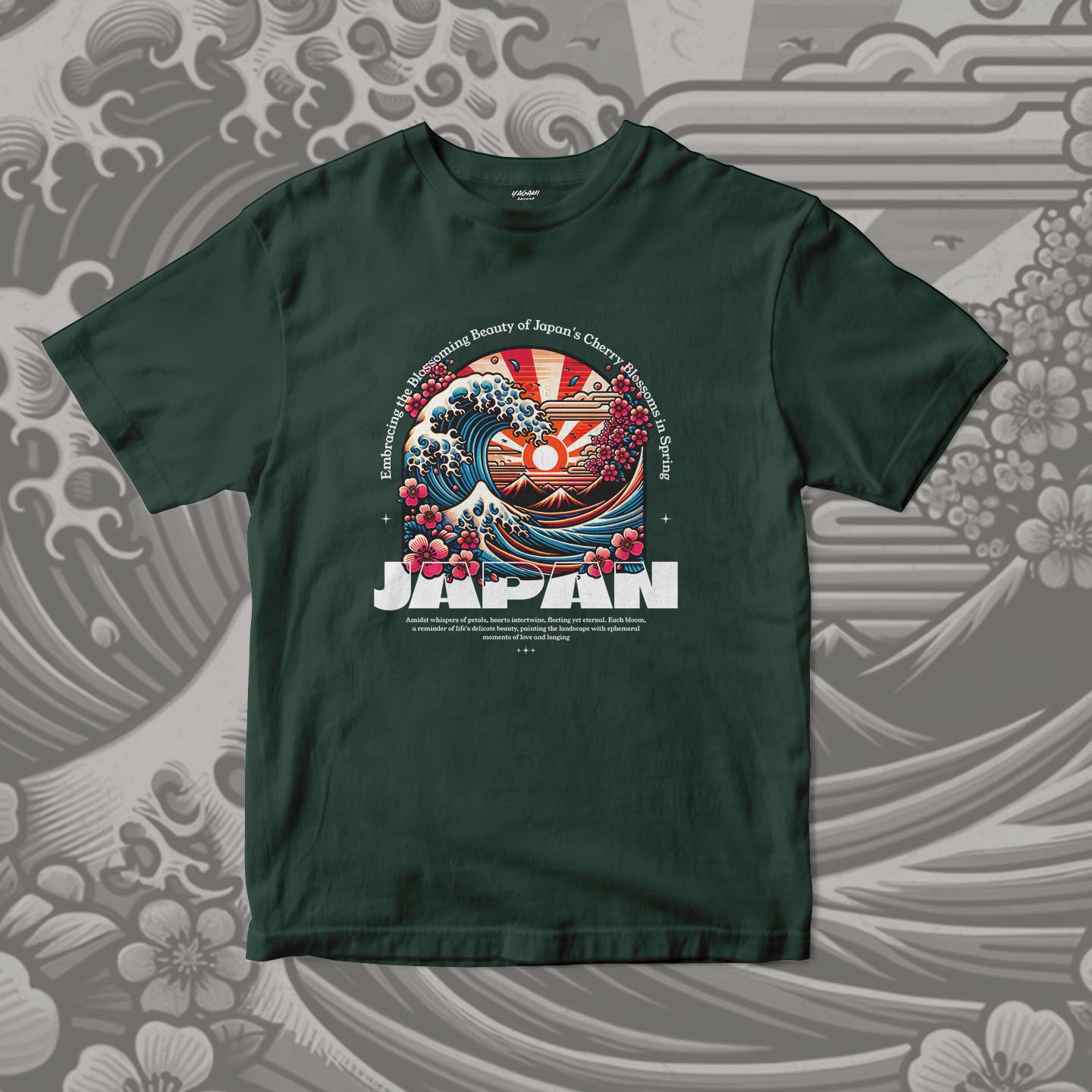Sakura Wave Japan | Unisex Jersey Short Sleeve Tee - Image 9