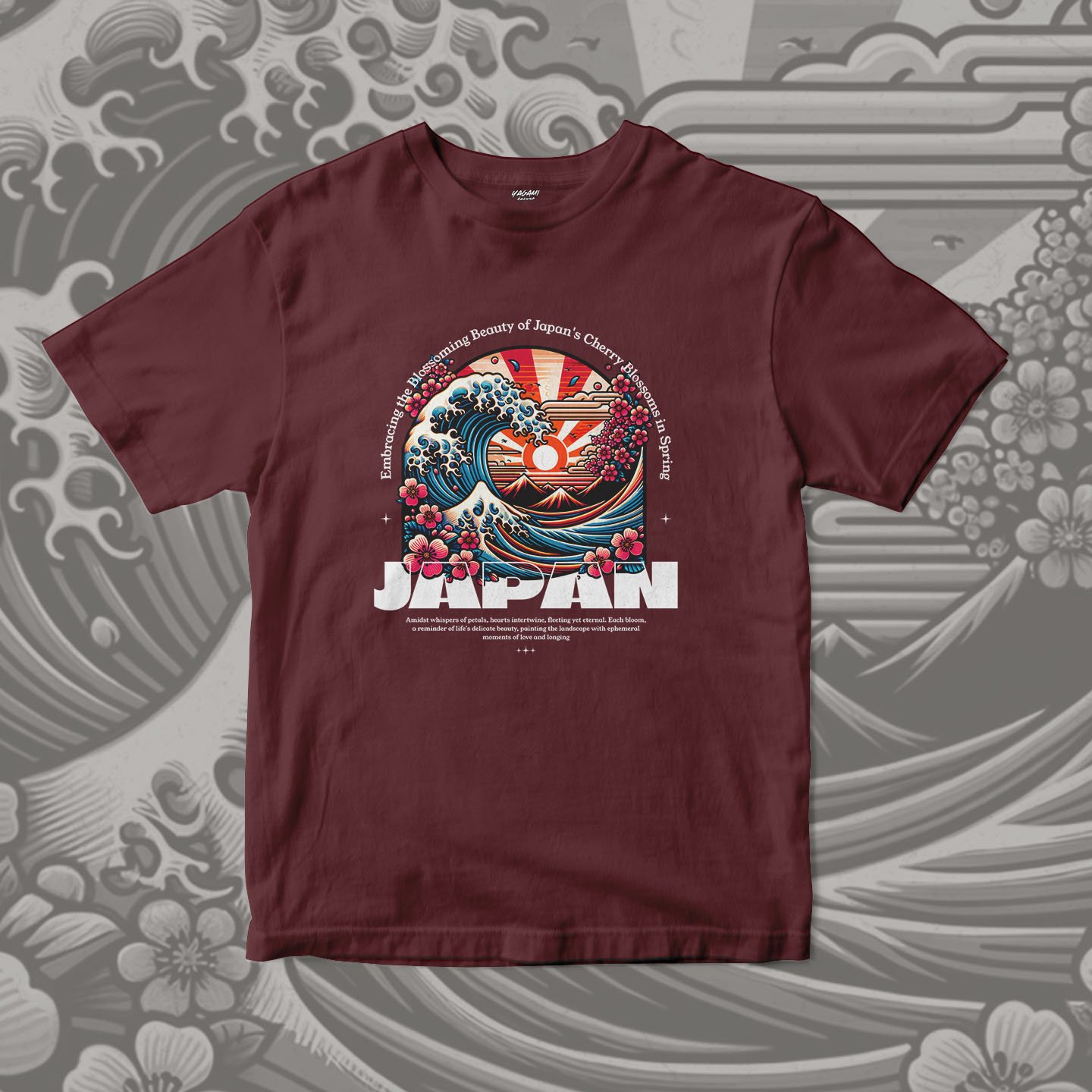 Sakura Wave Japan | Unisex Jersey Short Sleeve Tee - Image 11