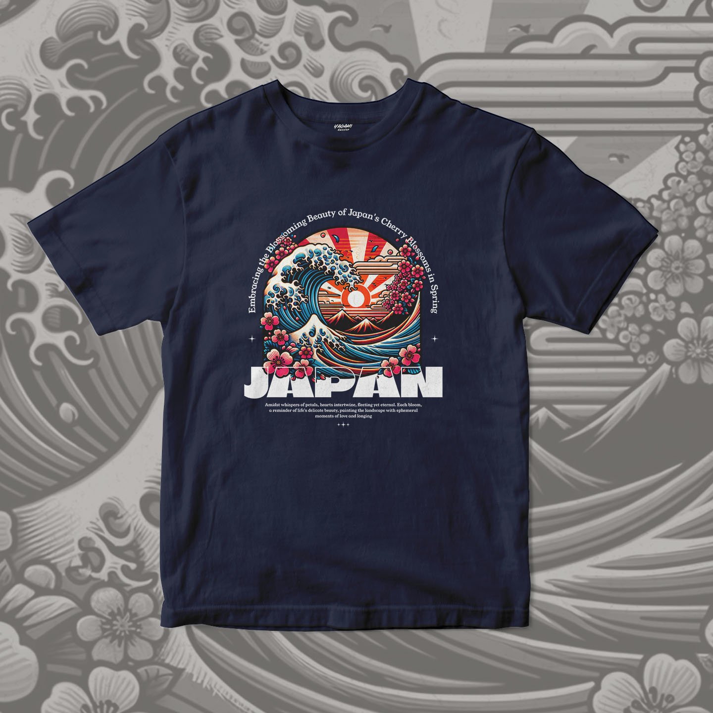 Sakura Wave Japan | Unisex Jersey Short Sleeve Tee - Image 12