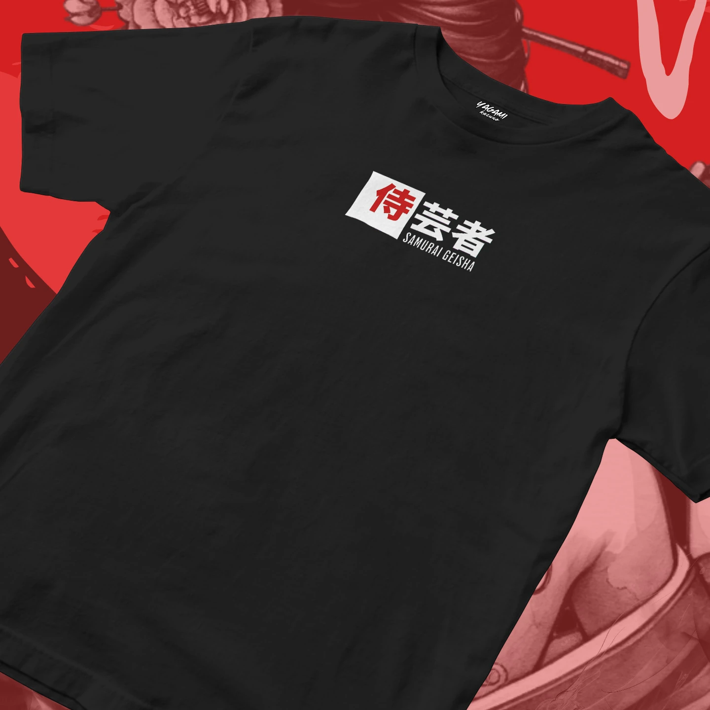 Samurai Geisha Dragon | Unisex Jersey Short Sleeve Tee - Image 3