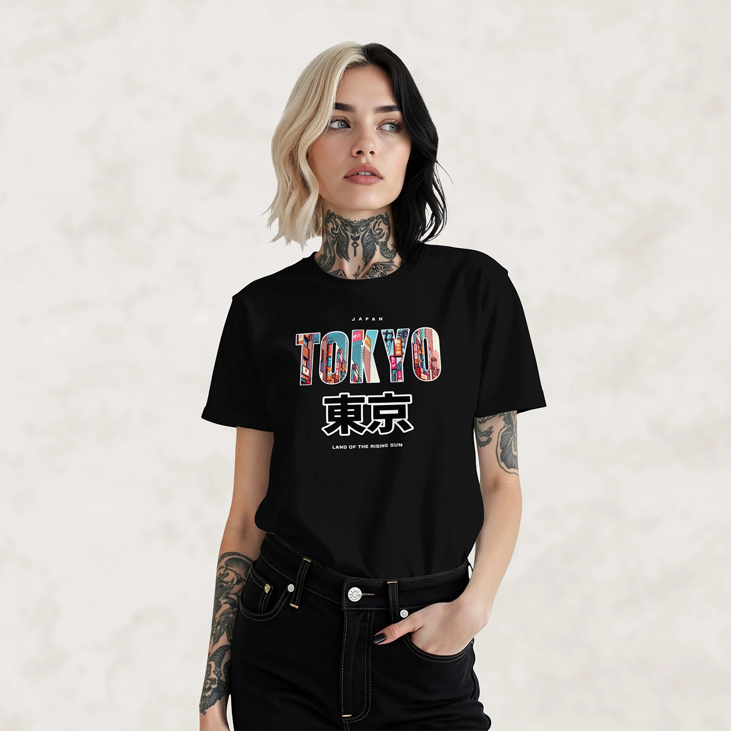 Tokyo Cityscape | Unisex Jersey Short Sleeve Tee - Image 2