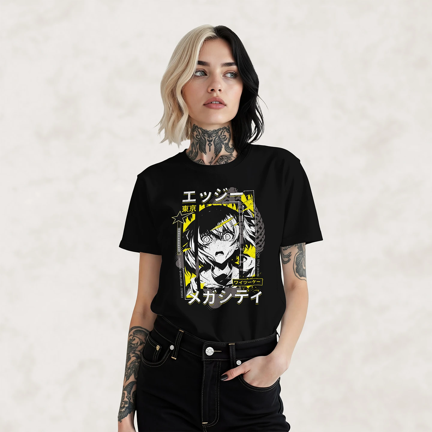 Manga Shock Disturbance | Unisex Jersey Short Sleeve Tee - Image 2
