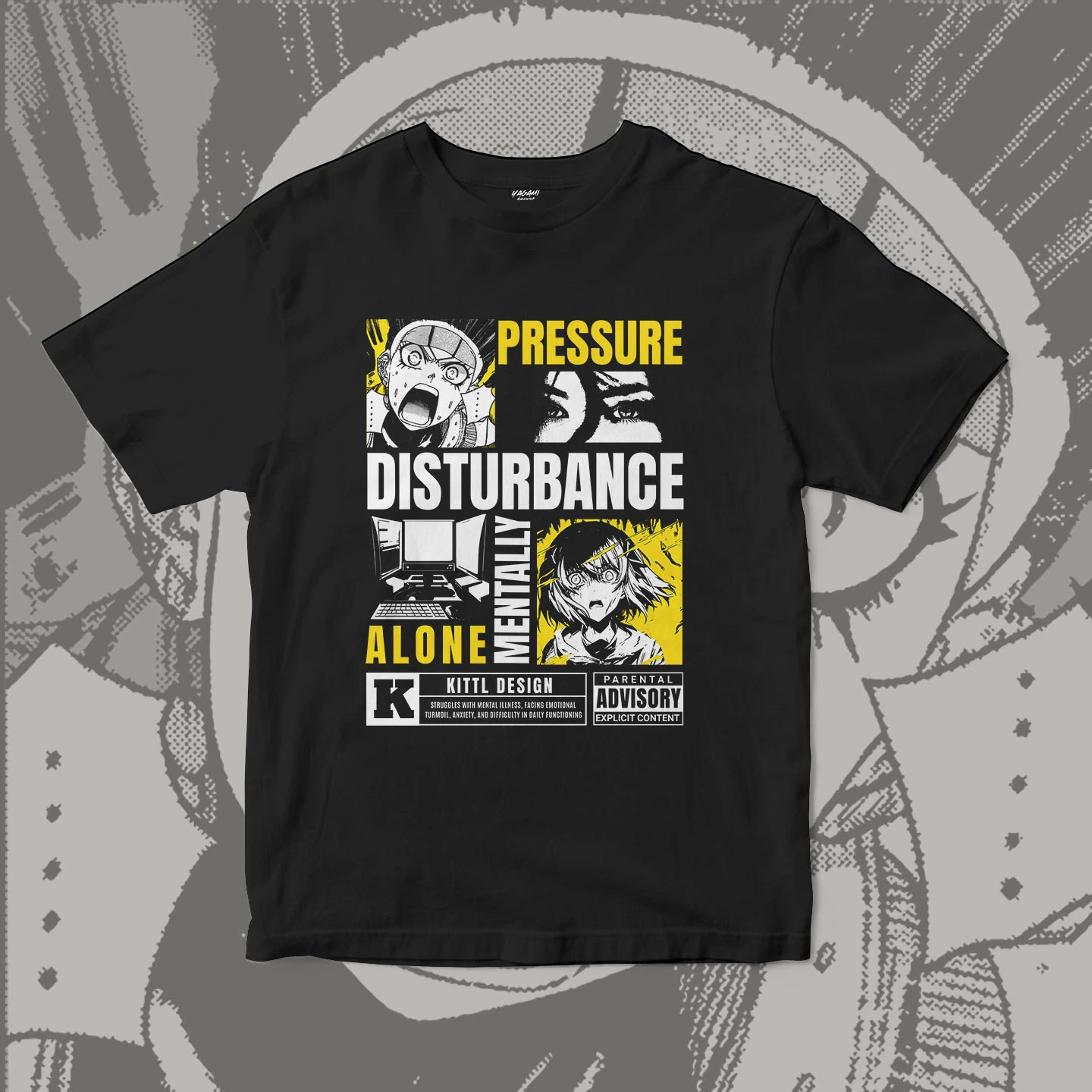 Pressure Manga Collage | Unisex Jersey Short Sleeve Tee - Image 3