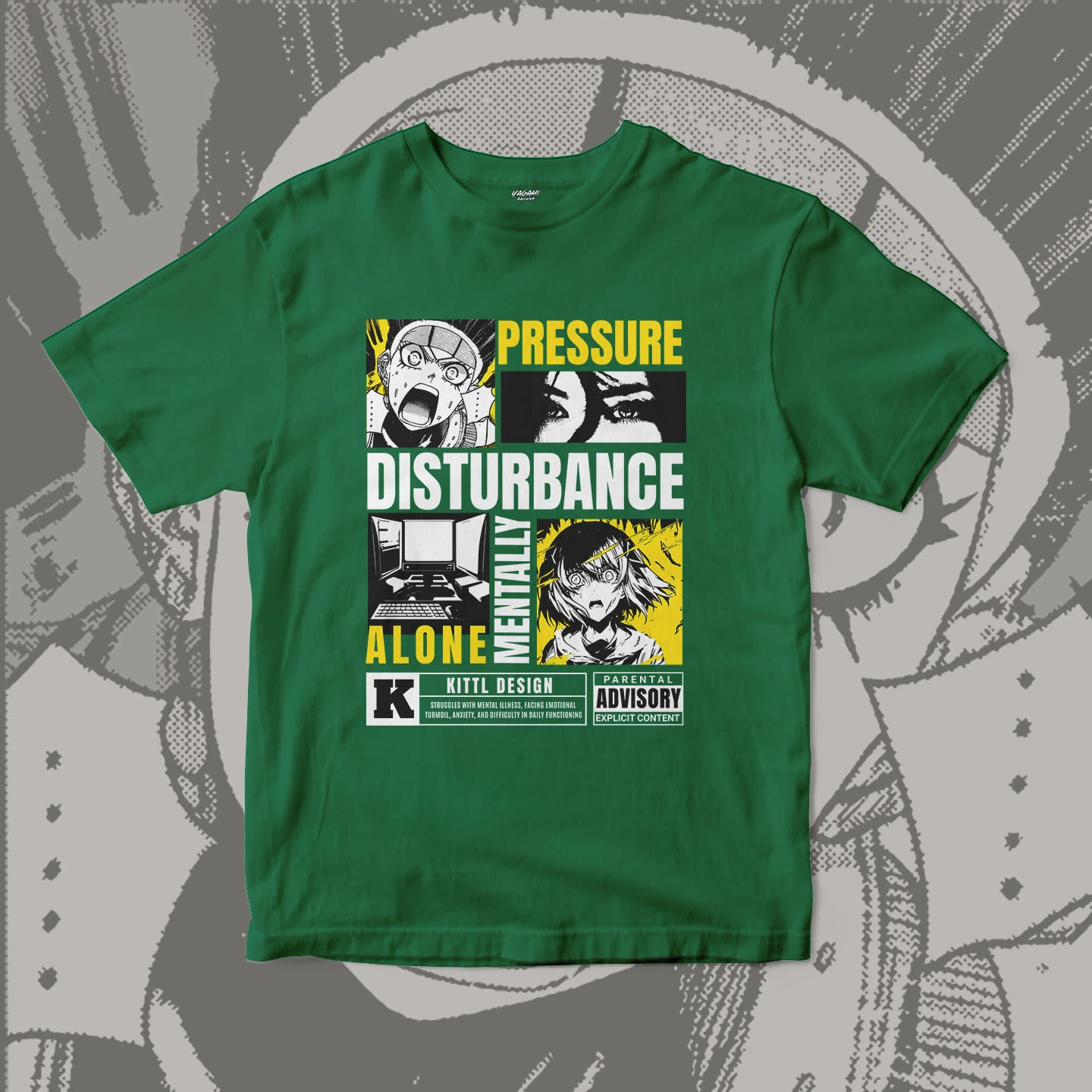 Pressure Manga Collage | Unisex Jersey Short Sleeve Tee - Image 9
