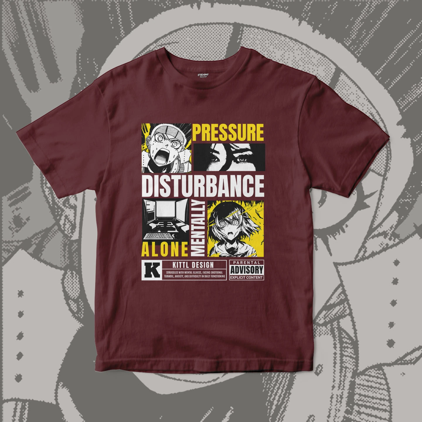 Pressure Manga Collage | Unisex Jersey Short Sleeve Tee - Image 8