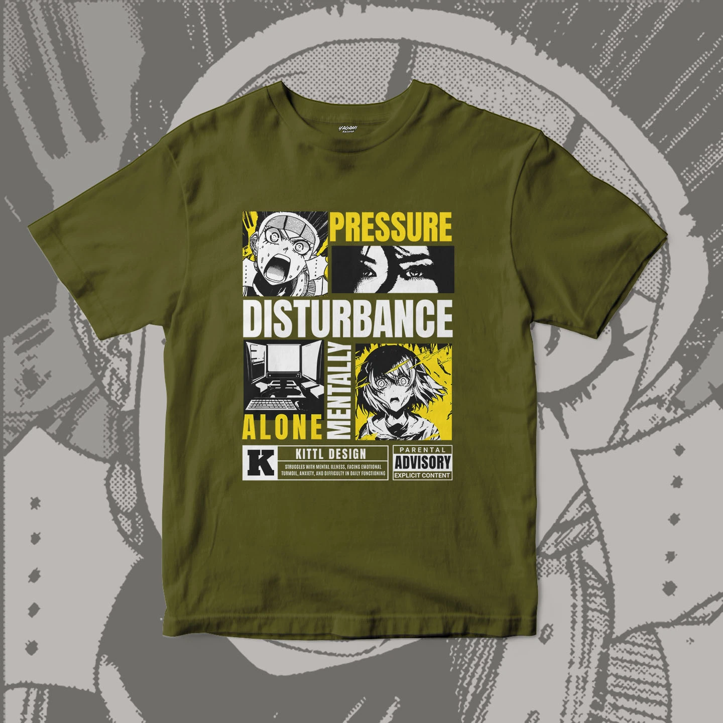 Pressure Manga Collage | Unisex Jersey Short Sleeve Tee - Image 6