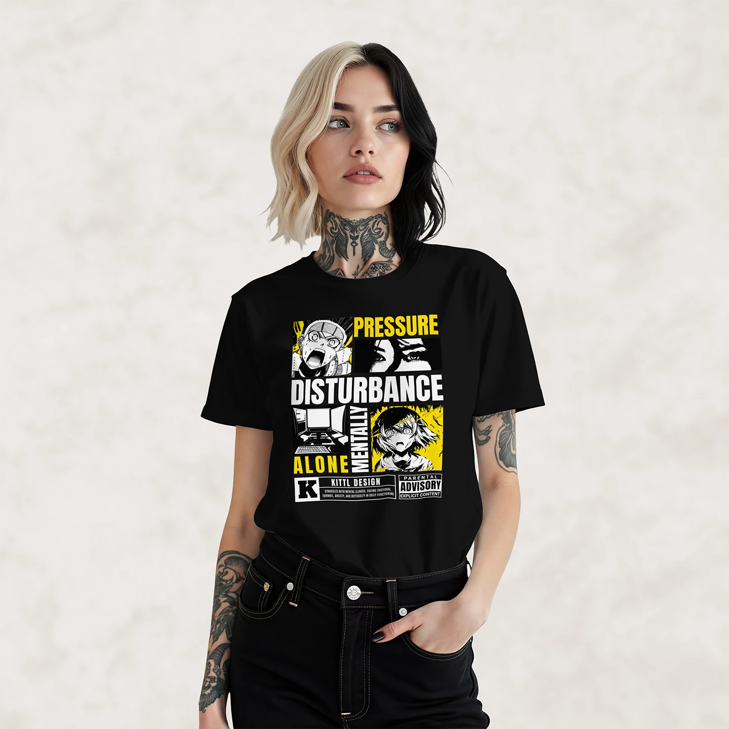 Pressure Manga Collage | Unisex Jersey Short Sleeve Tee - Image 2