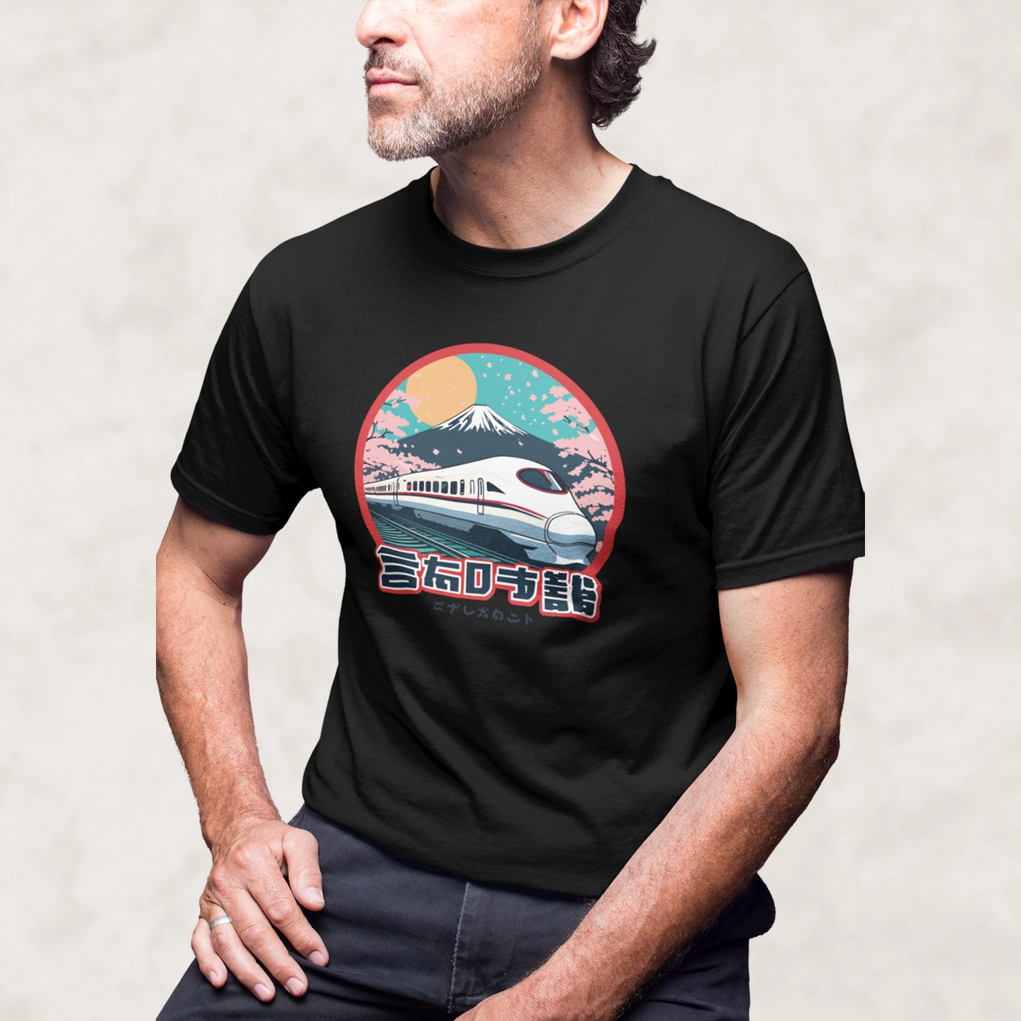 Fuji Bullet Train | Unisex Jersey Short Sleeve Tee - Image 2