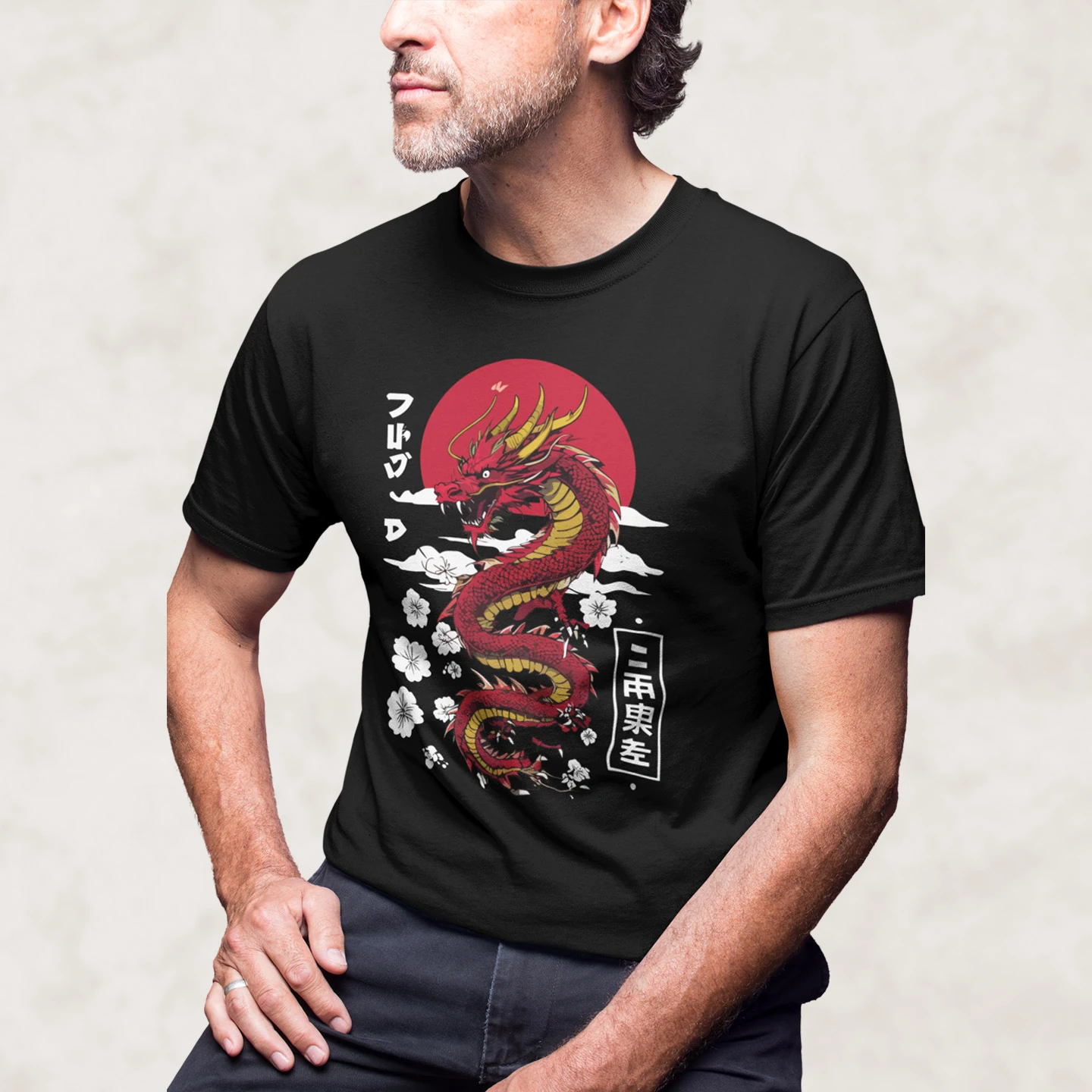 Crimson Dragon Spirit | Unisex Jersey Short Sleeve Tee - Image 2