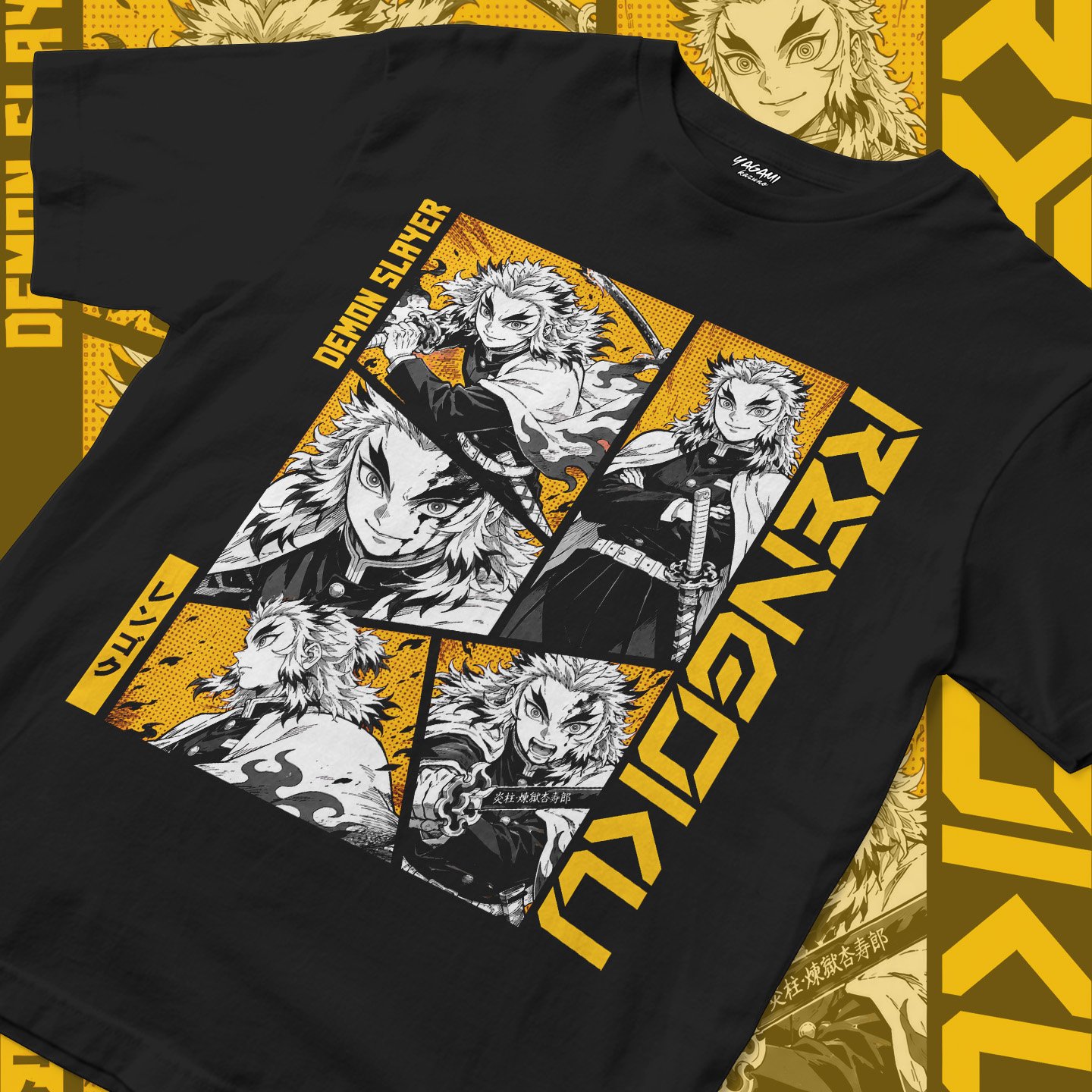 Kyojuro Rengoku Manga Flame | Unisex Jersey Short Sleeve Tee