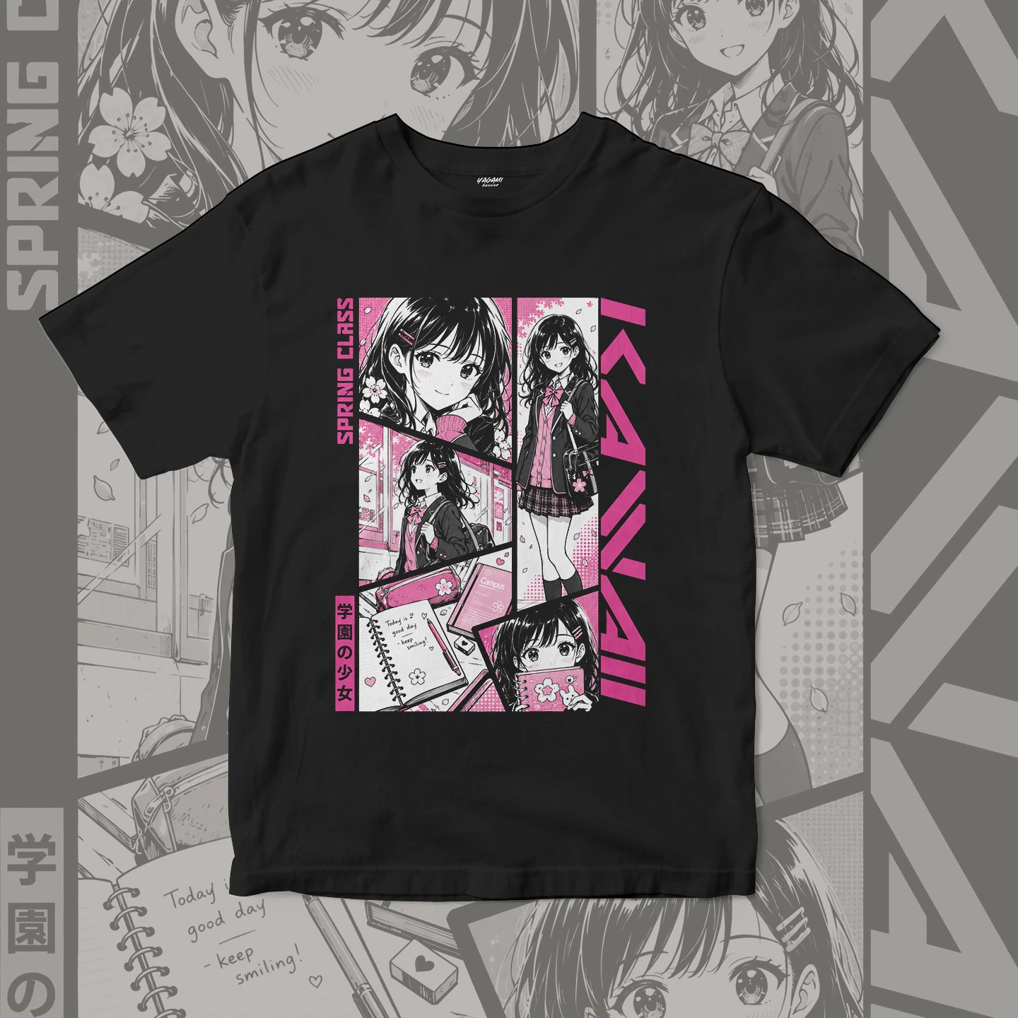 Sakura Schoolgirl Class | Unisex Jersey Short Sleeve Tee - Image 3