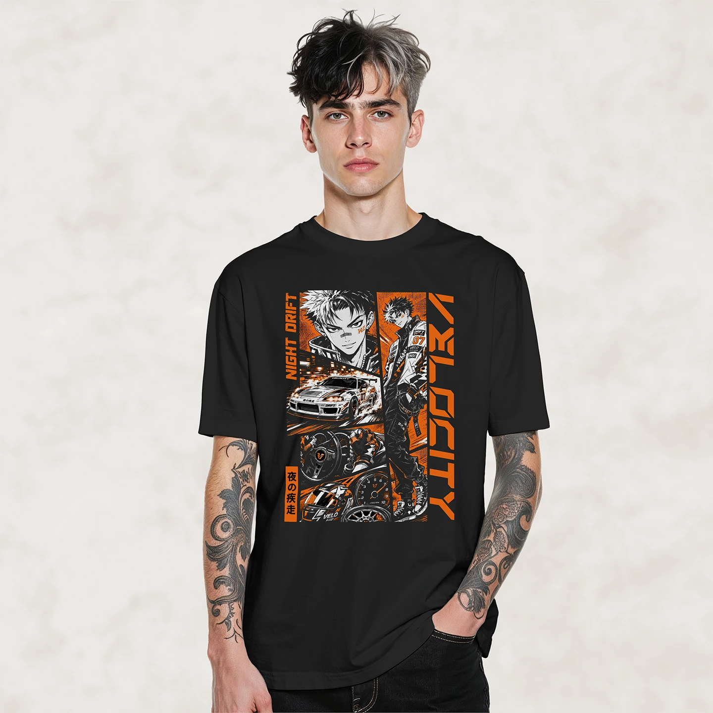 Midnight Drift Racer | Unisex Jersey Short Sleeve Tee - Image 2