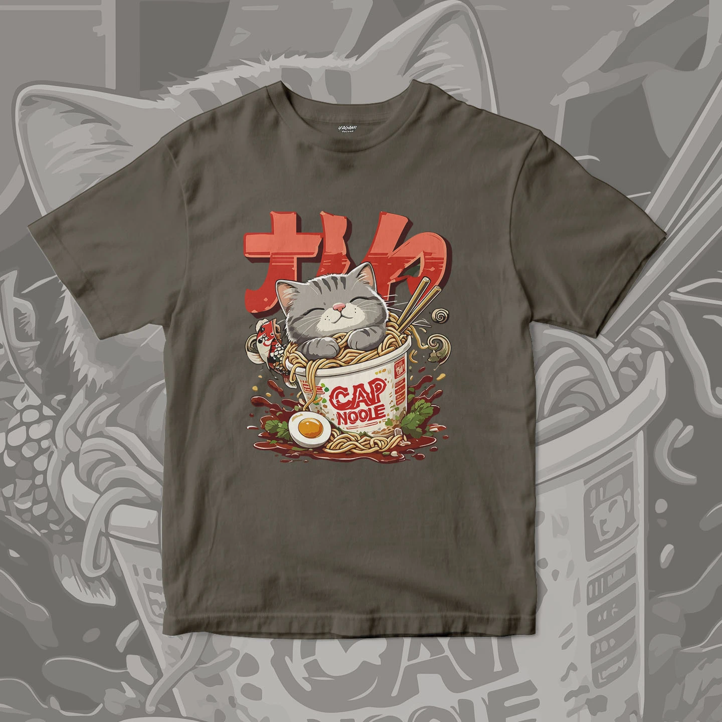 Ramen Cat Comfort | Unisex Jersey Short Sleeve Tee - Image 14