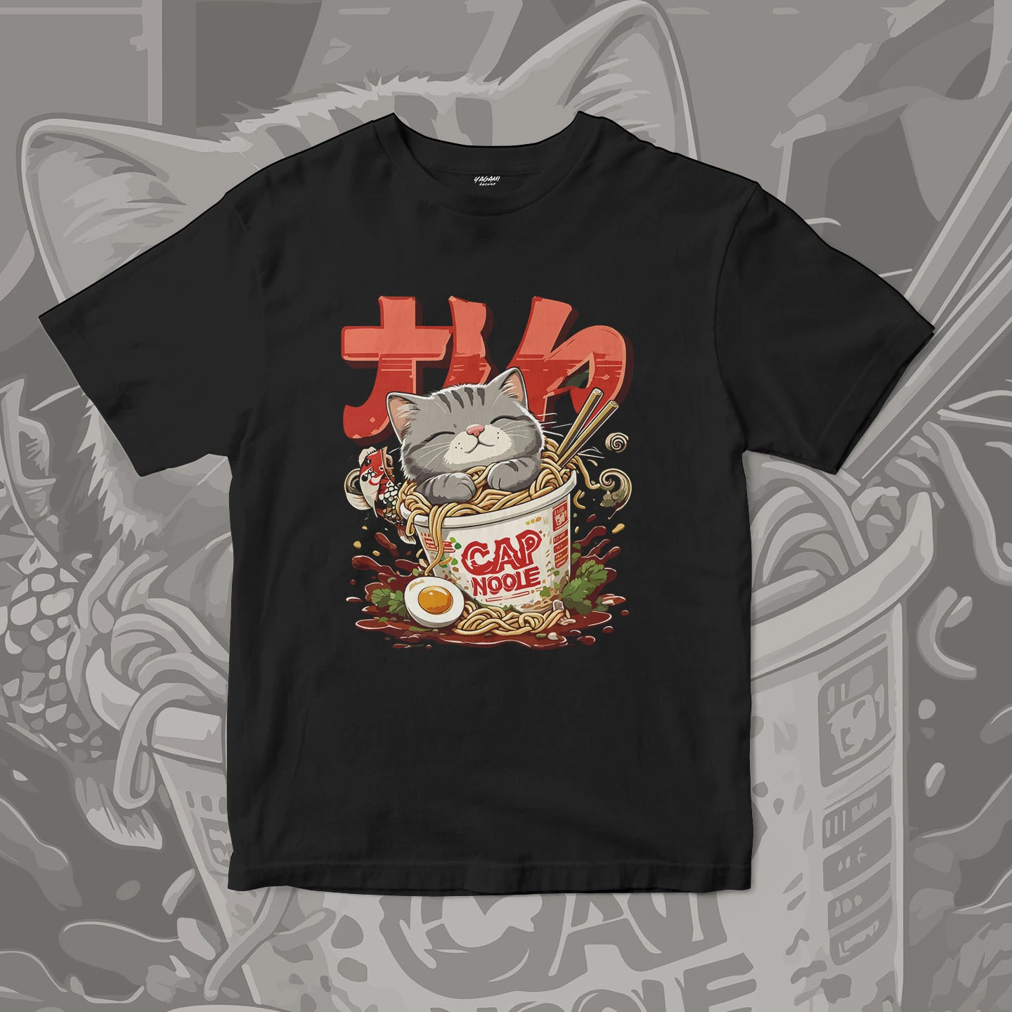 Ramen Cat Comfort | Unisex Jersey Short Sleeve Tee - Image 3