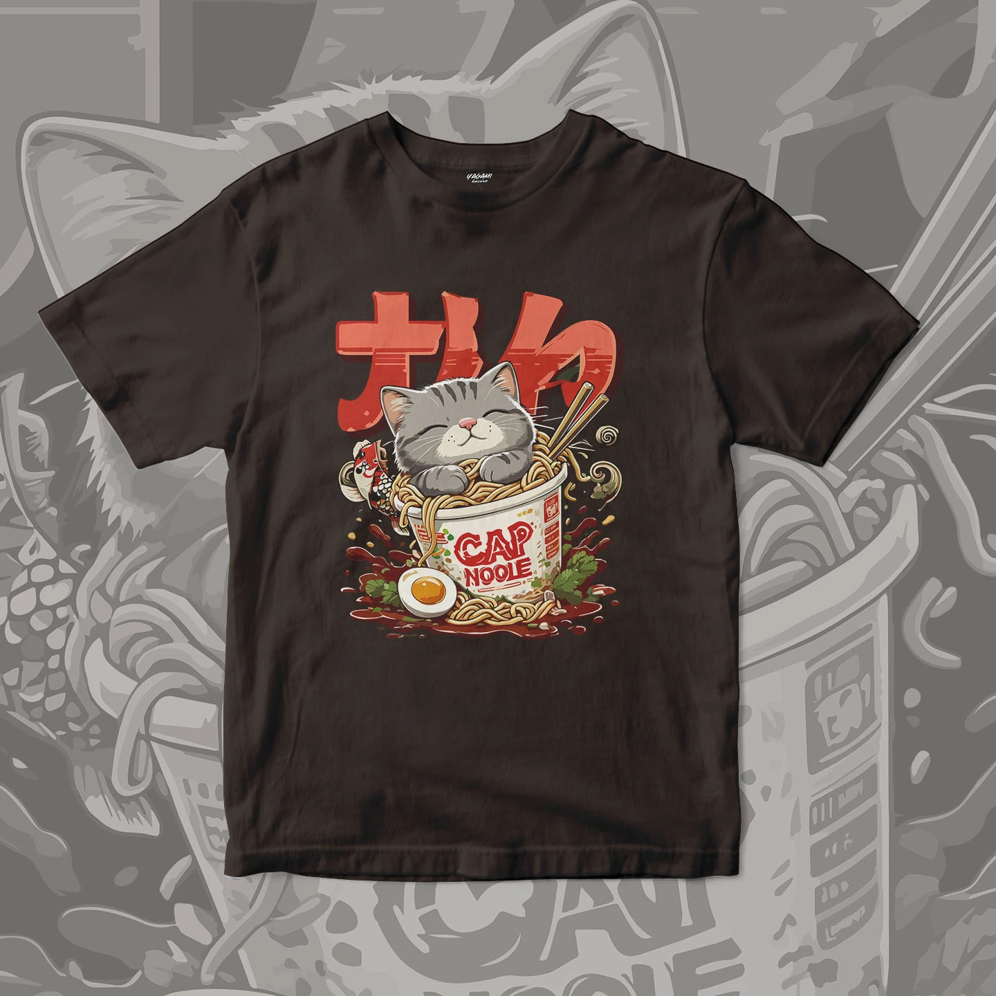 Ramen Cat Comfort | Unisex Jersey Short Sleeve Tee - Image 12