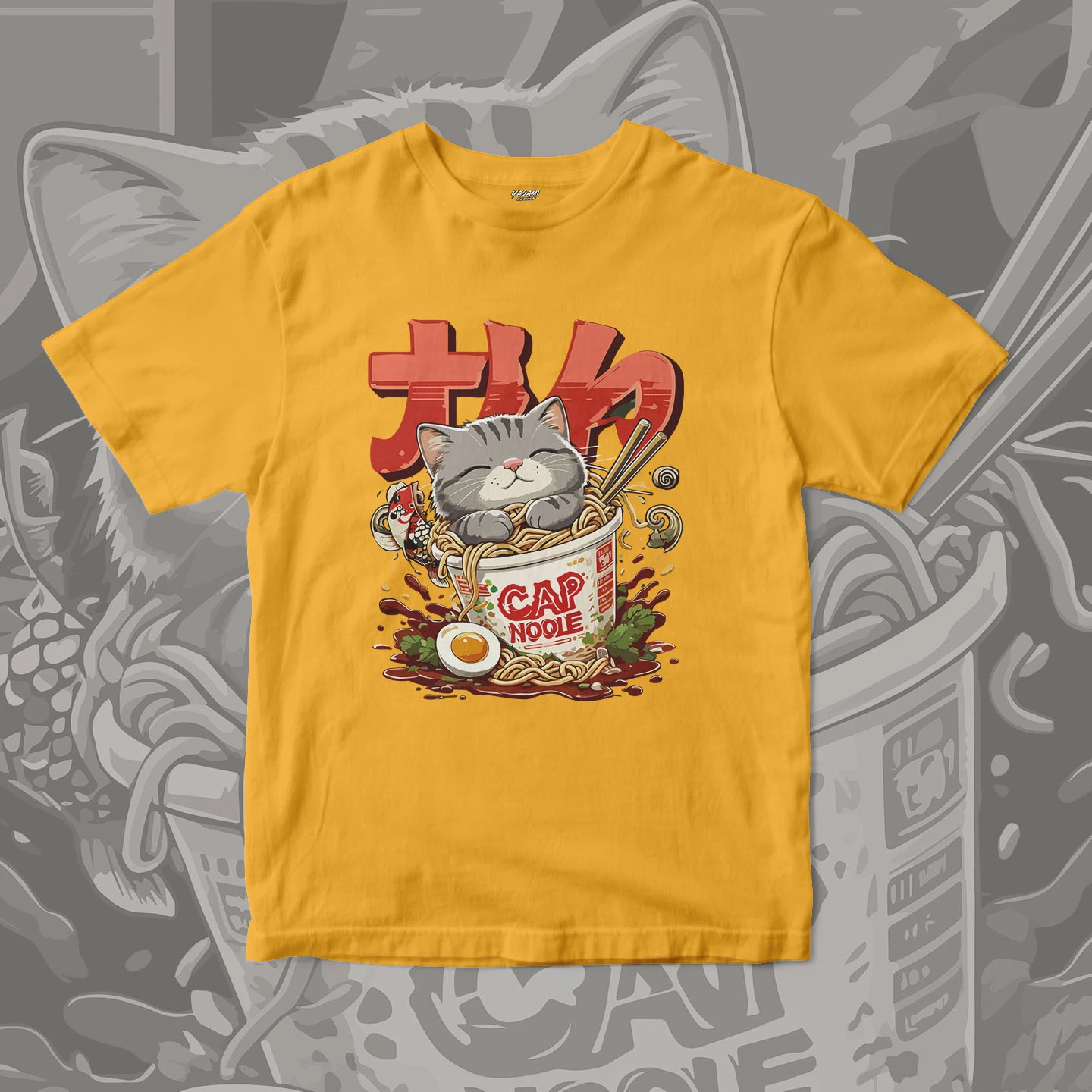 Ramen Cat Comfort | Unisex Jersey Short Sleeve Tee - Image 10