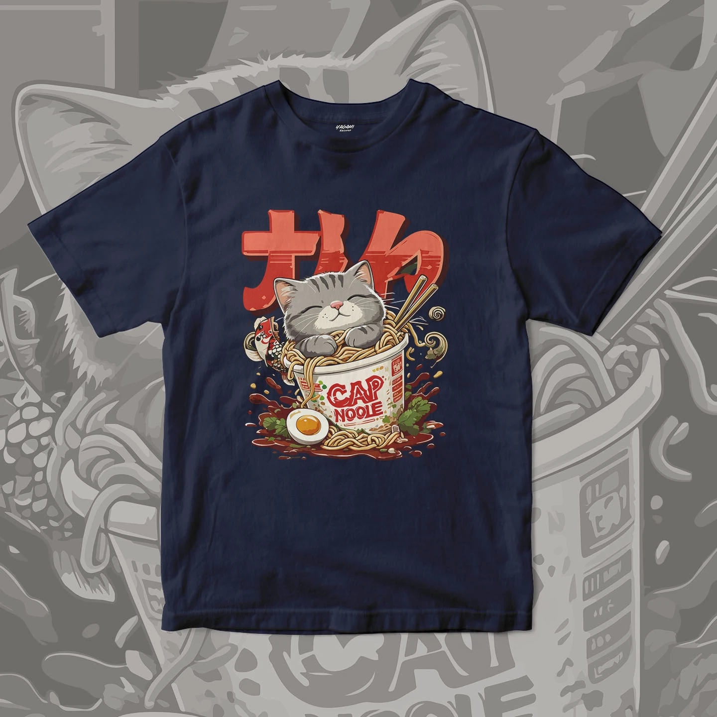 Ramen Cat Comfort | Unisex Jersey Short Sleeve Tee - Image 8