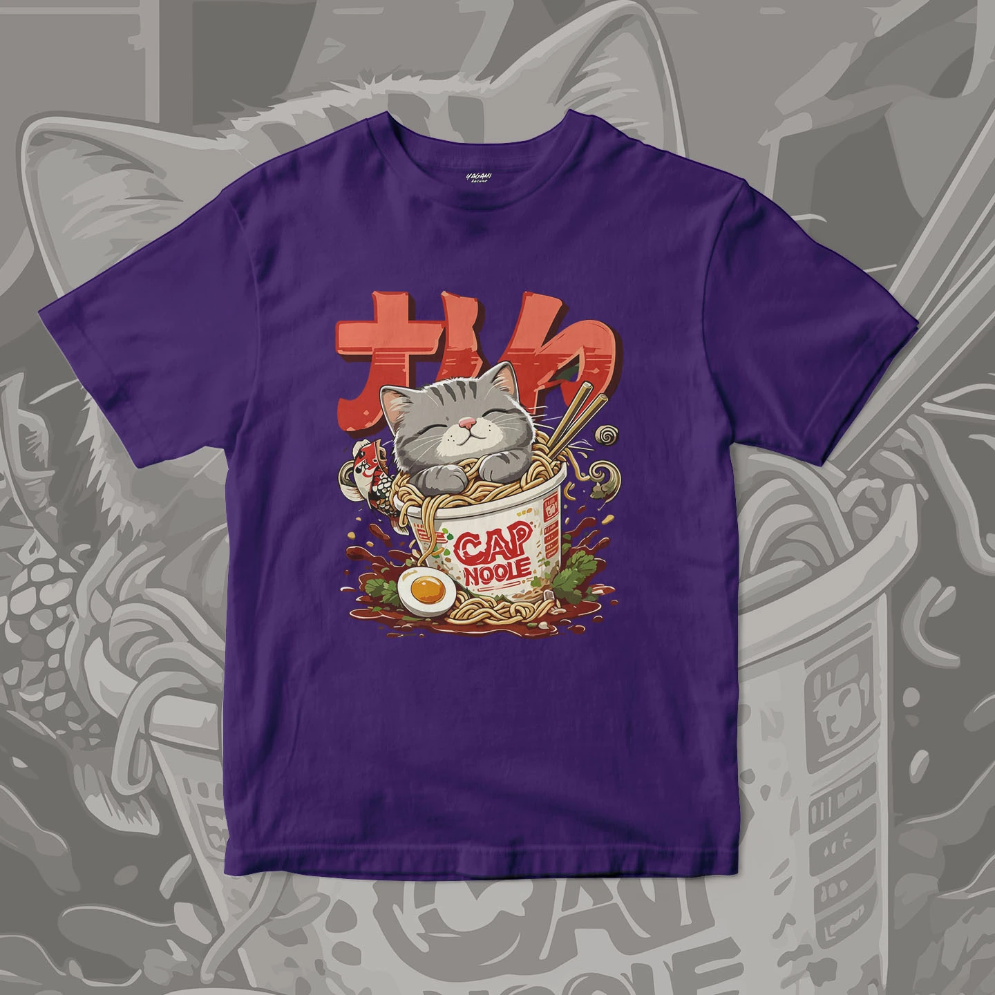 Ramen Cat Comfort | Unisex Jersey Short Sleeve Tee - Image 6