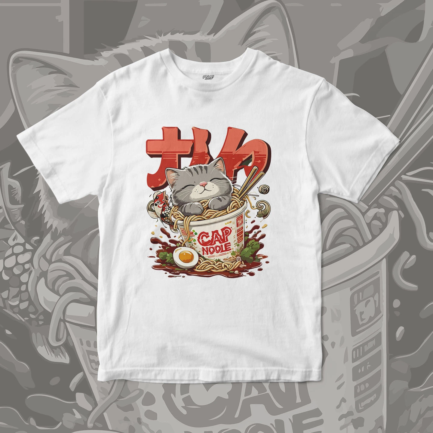Ramen Cat Comfort | Unisex Jersey Short Sleeve Tee - Image 4