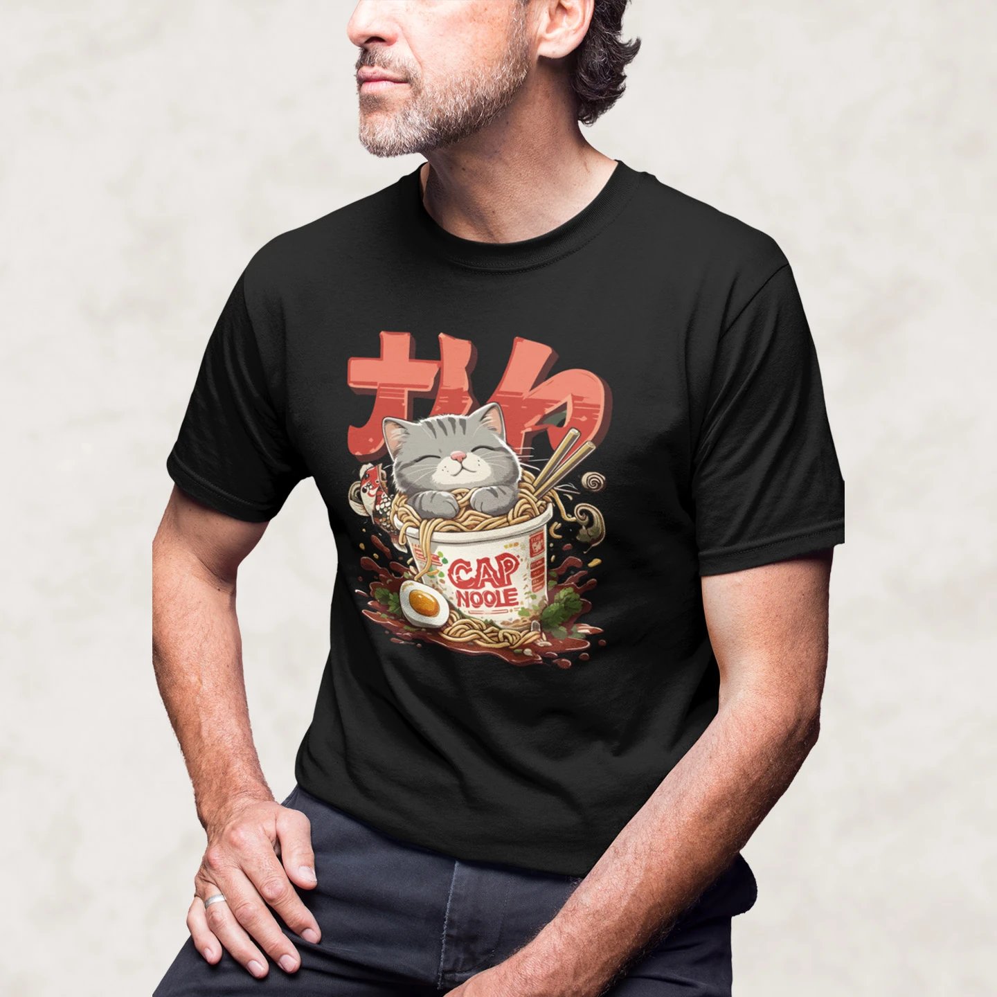 Ramen Cat Comfort | Unisex Jersey Short Sleeve Tee - Image 2