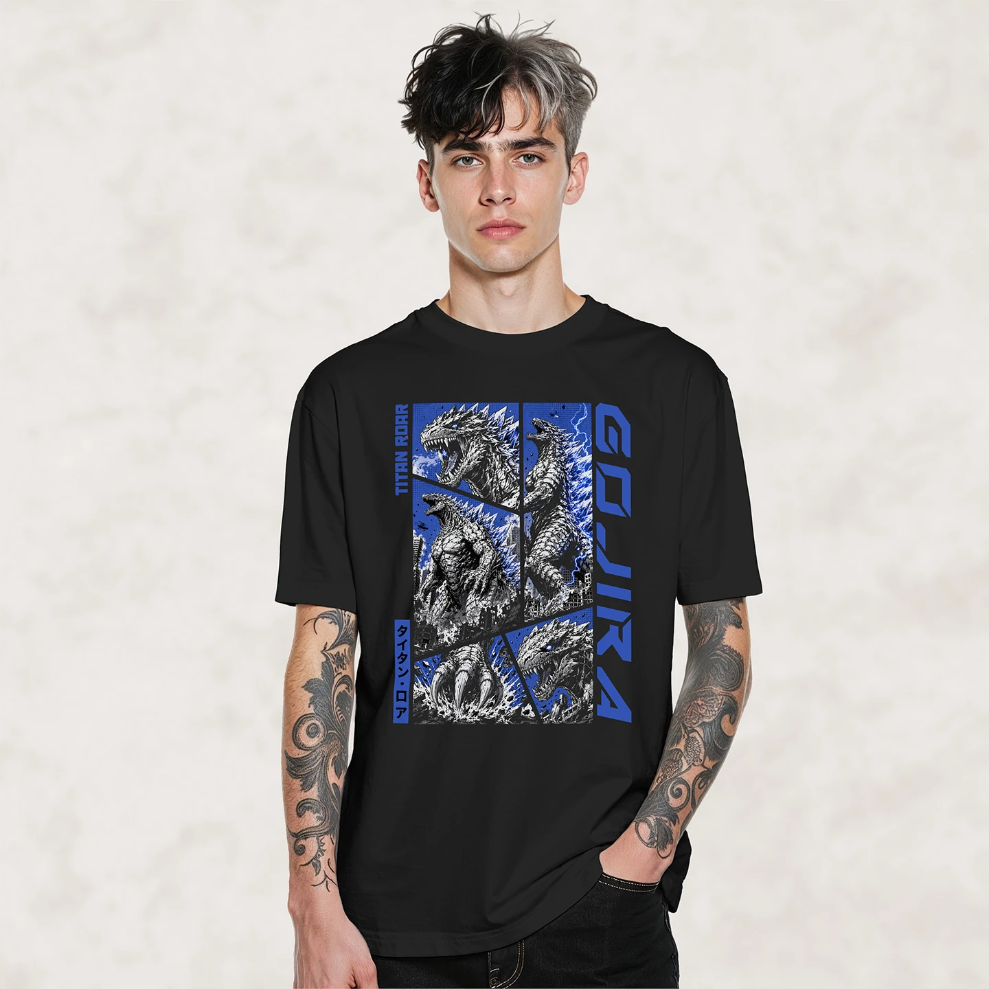 Titan Kaiju Roar | Unisex Jersey Short Sleeve Tee - Image 2