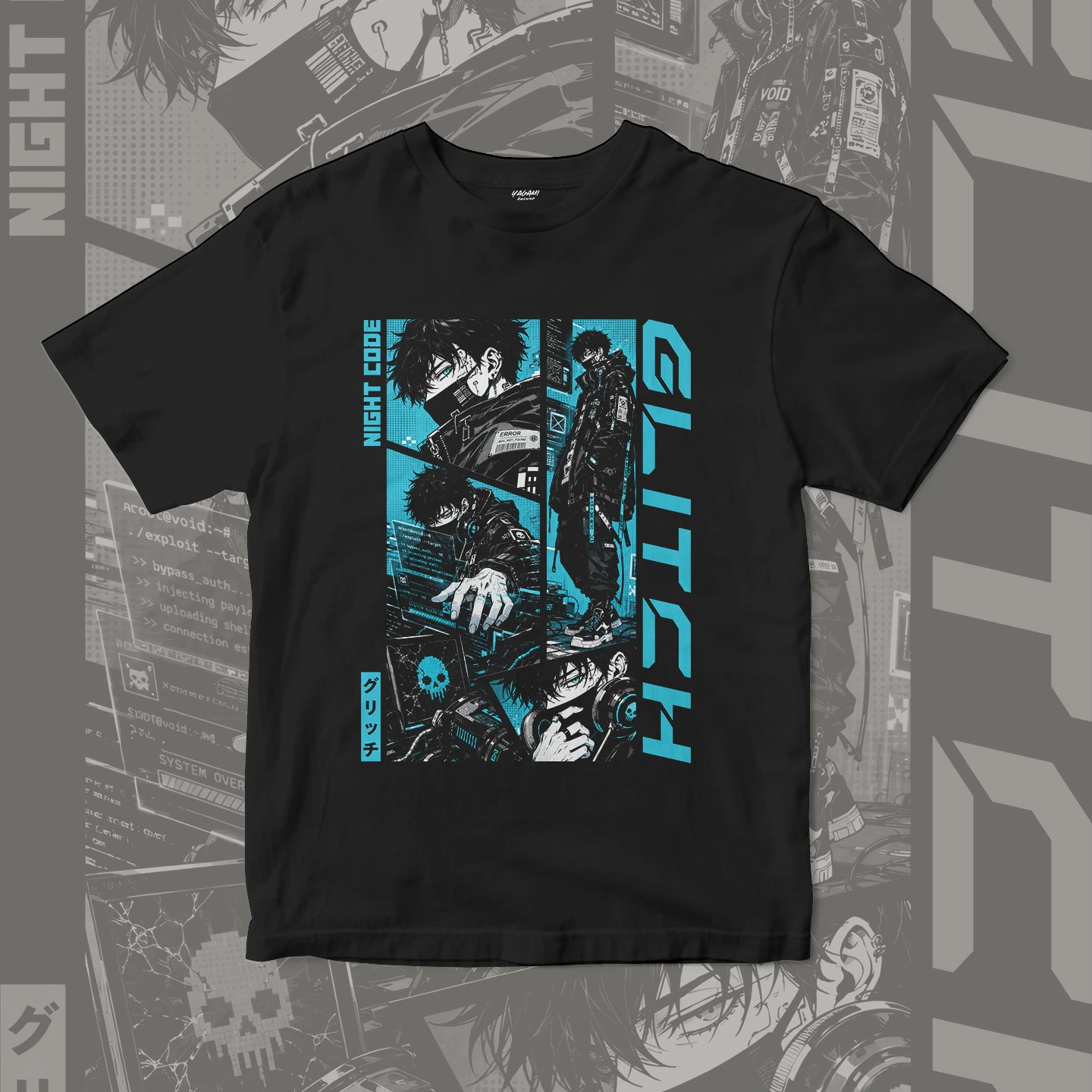 Night Code Hacker | Unisex Jersey Short Sleeve Tee - Image 3