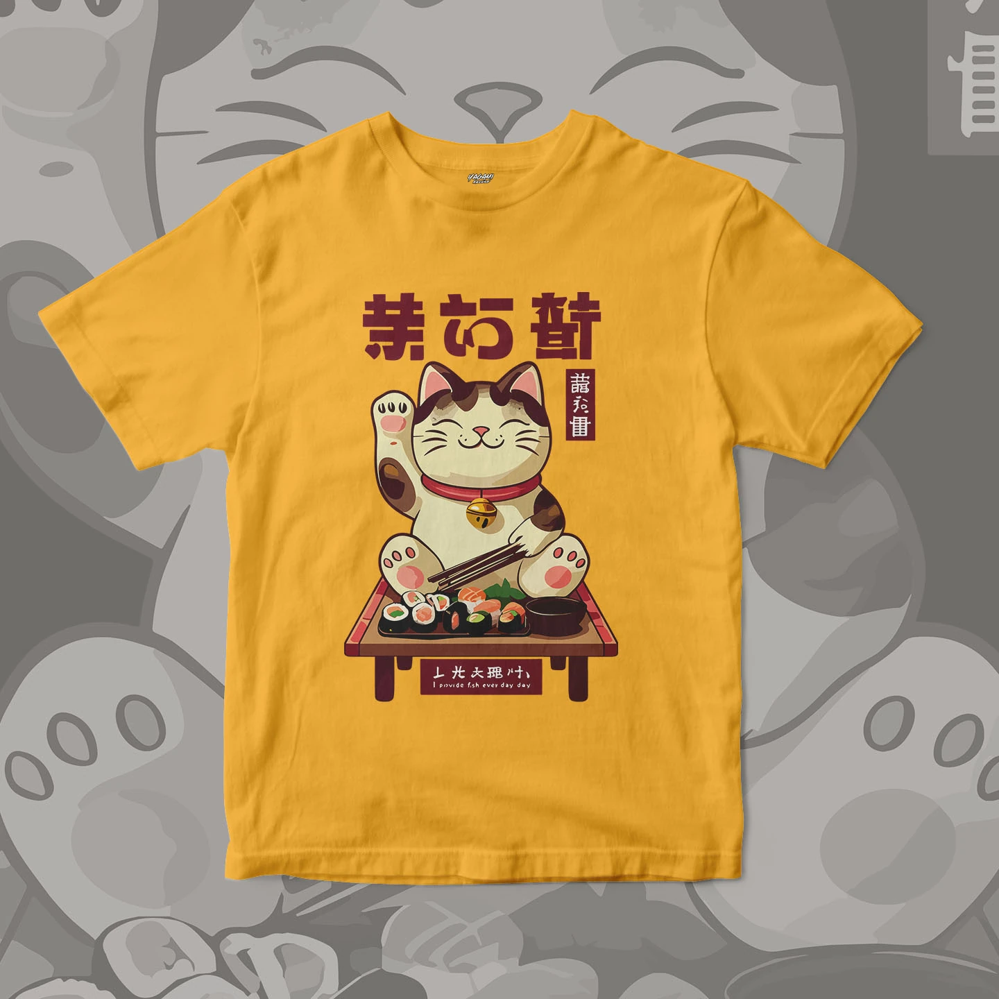 Lucky Sushi Cat | Unisex Jersey Short Sleeve Tee - Image 8
