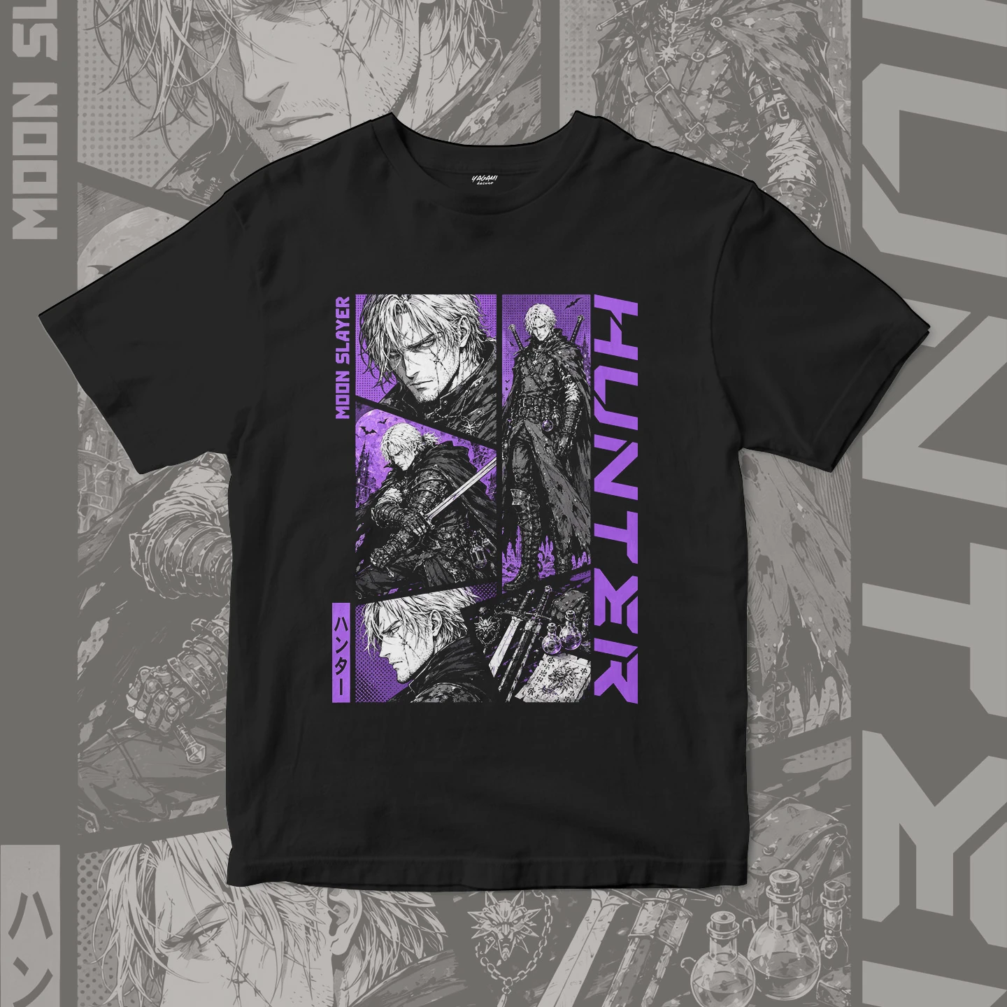 Moon Slayer Hunter | Unisex Jersey Short Sleeve Tee - Image 3