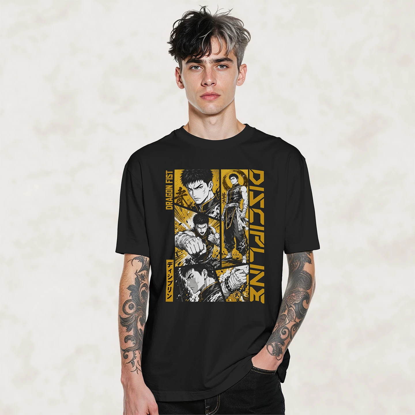 Dragon Fist Warrior | Unisex Jersey Short Sleeve Tee - Image 2
