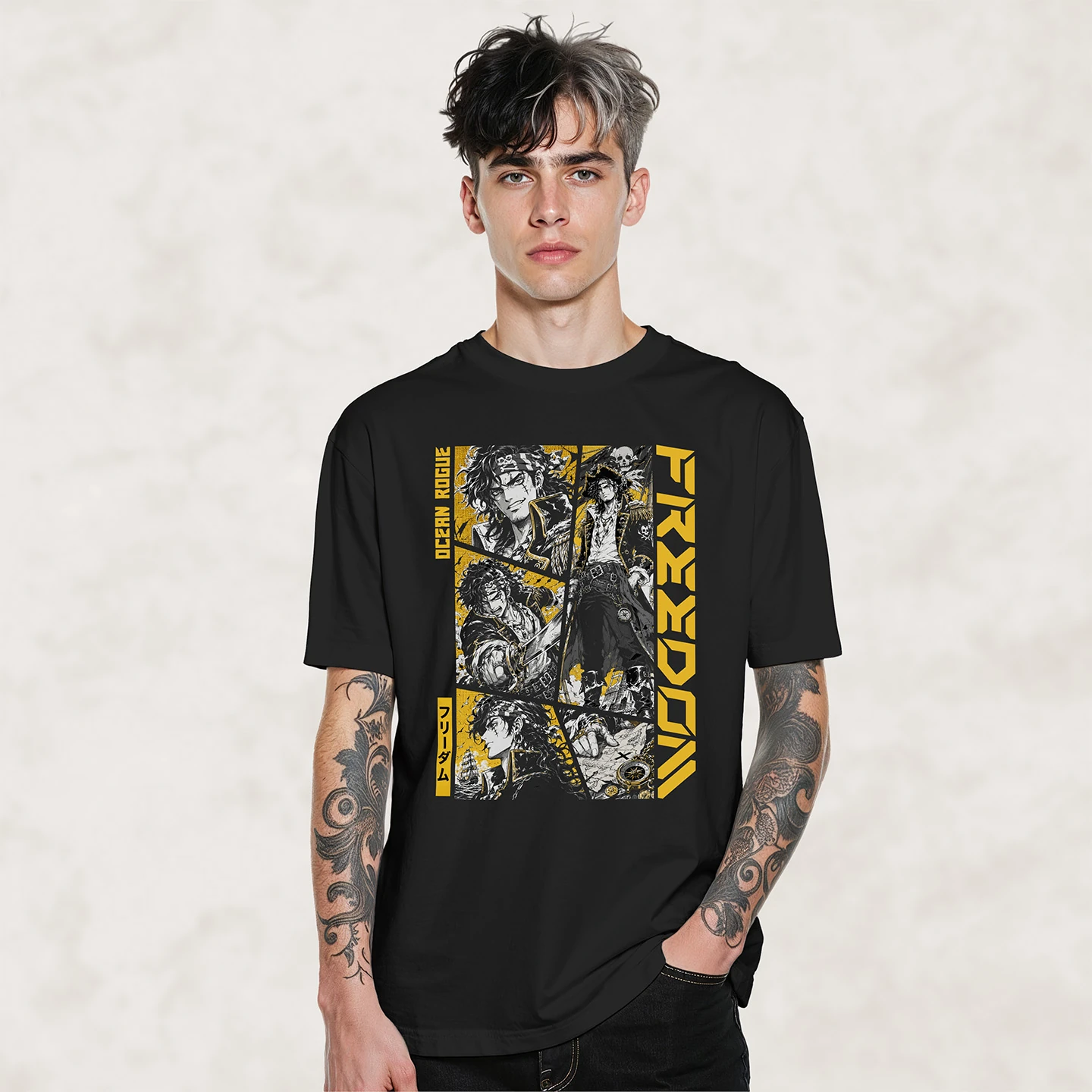 Ocean Rogue Pirate | Unisex Jersey Short Sleeve Tee - Image 3