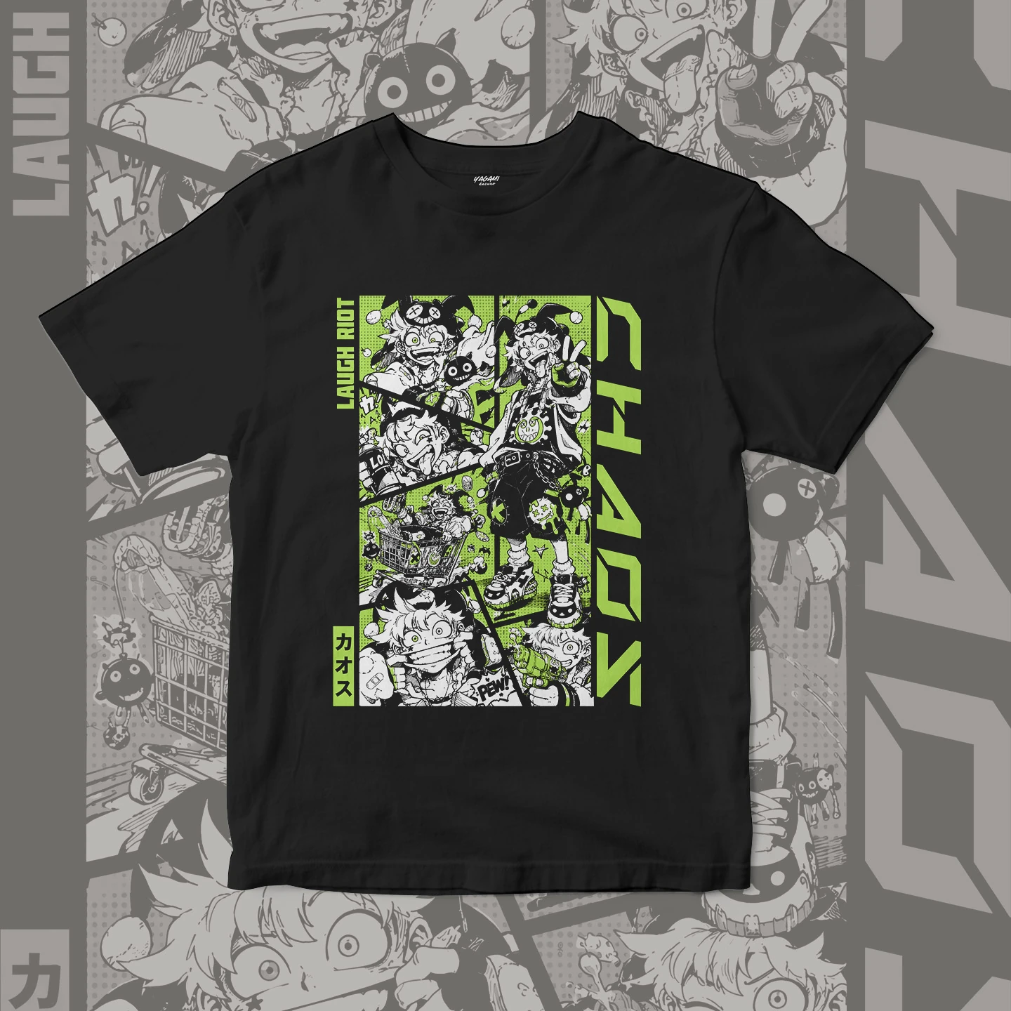 Laugh Riot Chaos | Unisex Jersey Short Sleeve Tee - Image 3