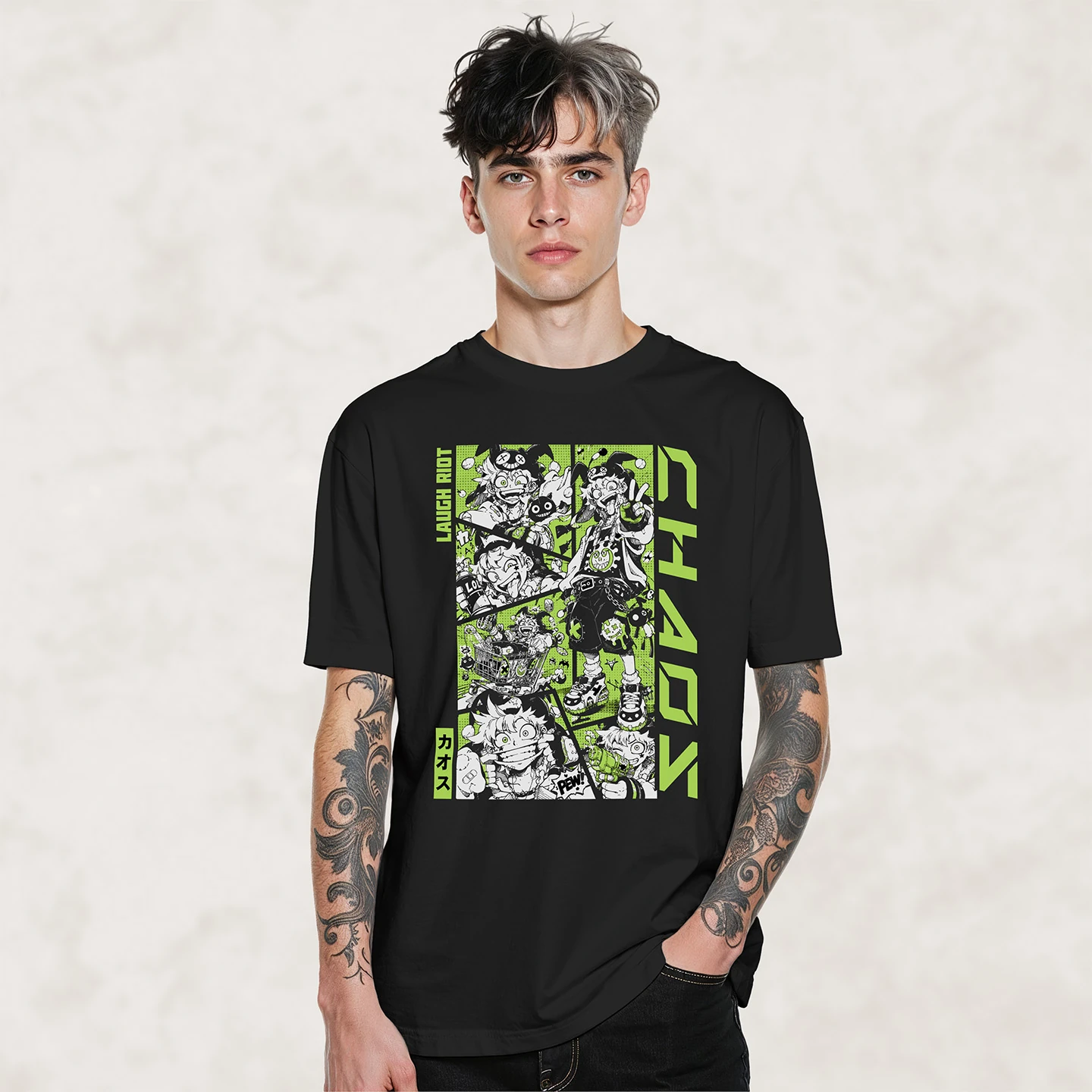 Laugh Riot Chaos | Unisex Jersey Short Sleeve Tee - Image 2