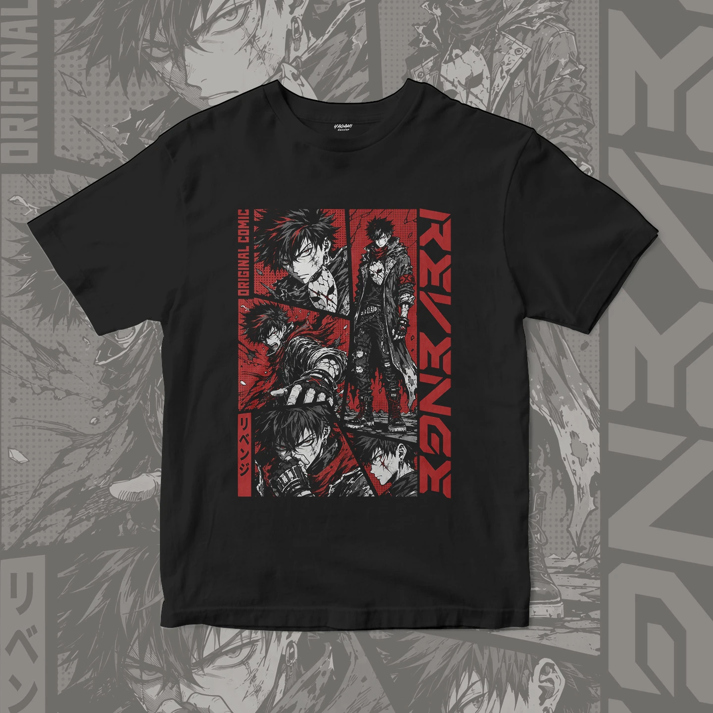 Crimson Comet Fighter | Unisex Jersey Short Sleeve Tee - Image 3