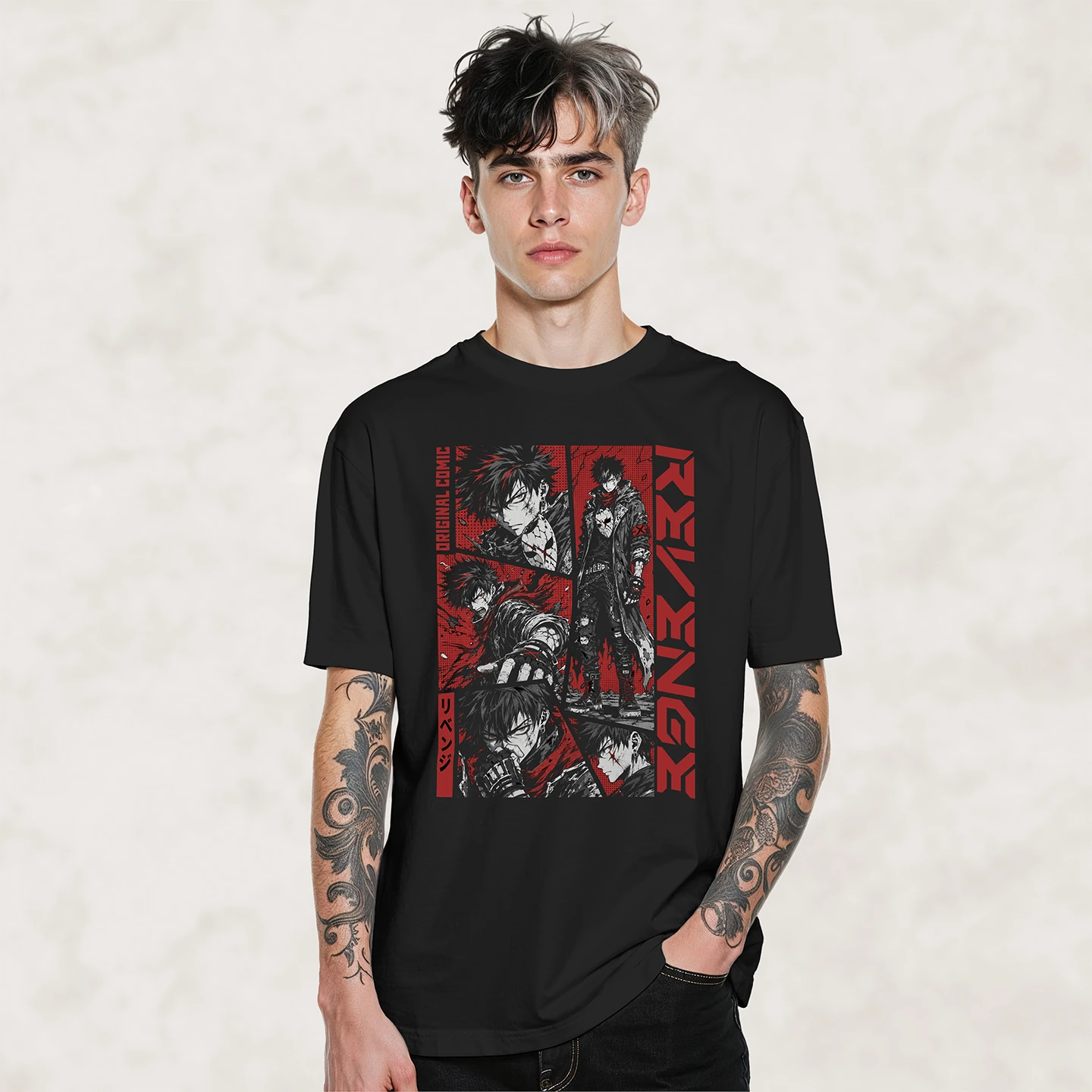 Crimson Comet Fighter | Unisex Jersey Short Sleeve Tee - Image 2